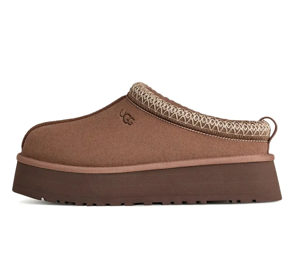 UGG TAZZ II Slipper – oldalnézet, Rocky Oak barna velúr