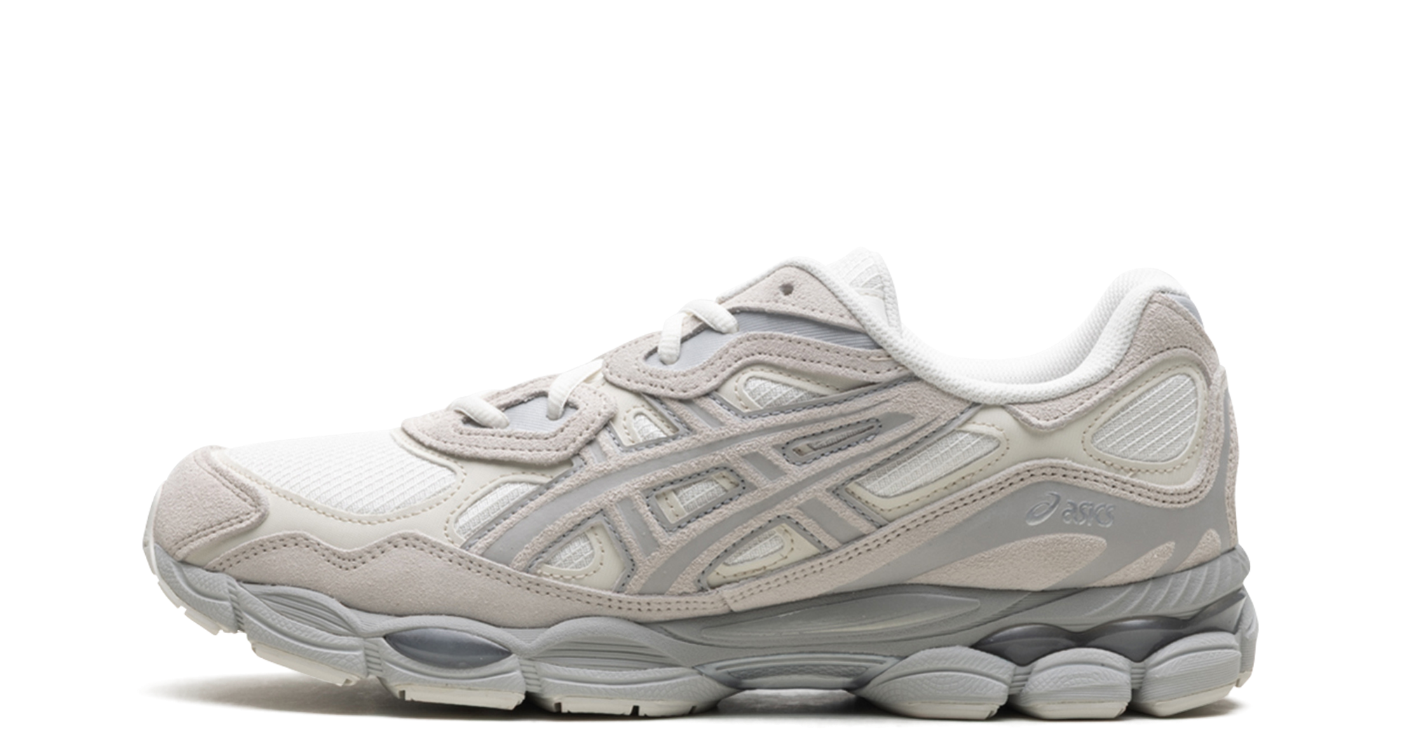 ASICS Gel-NYC Cream Grey – oldalnézet, krémszínű és szürke részletekkel