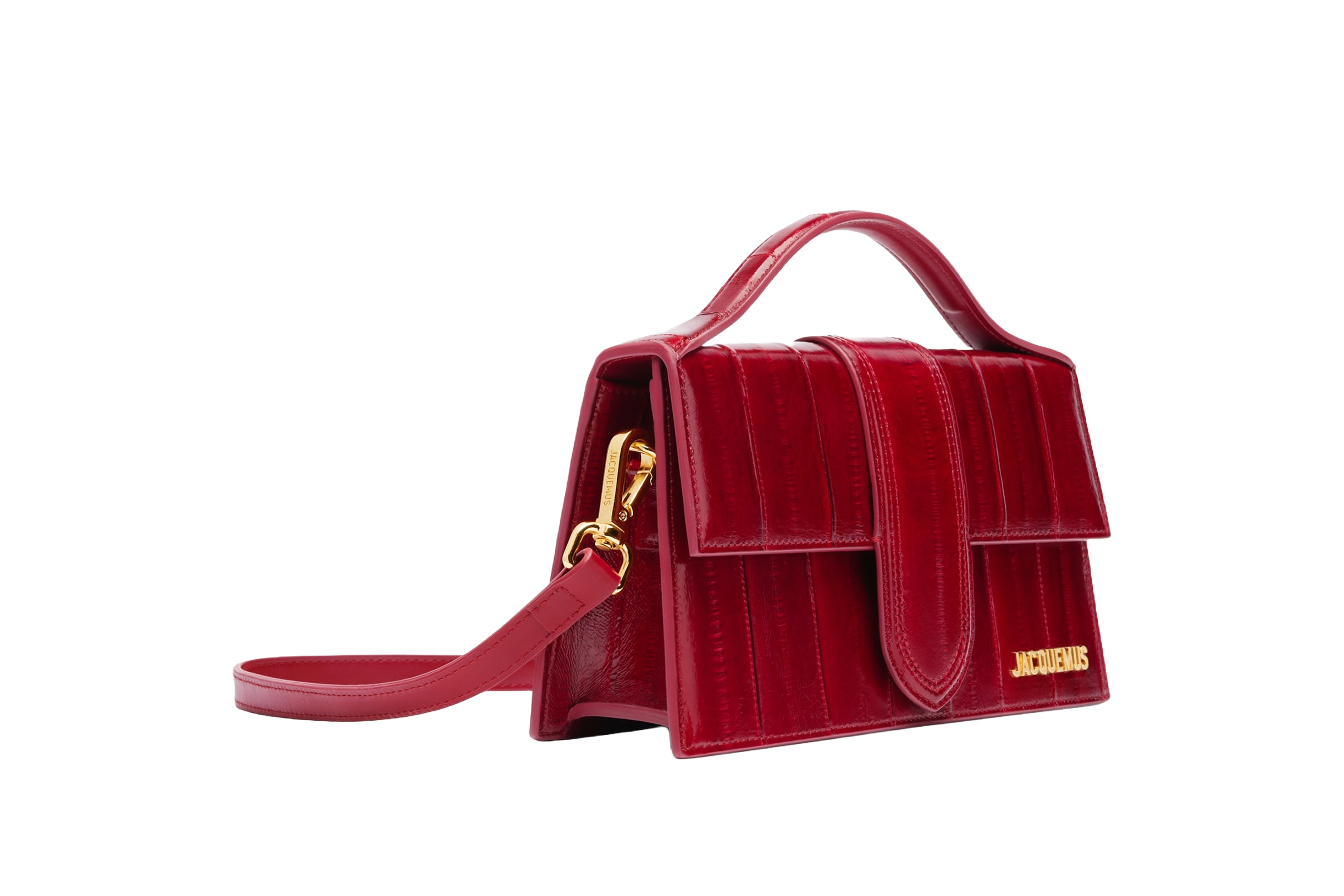 Jacquemus Le grand Bambino Crossbody Strap Handbag Dark Red - OnSize