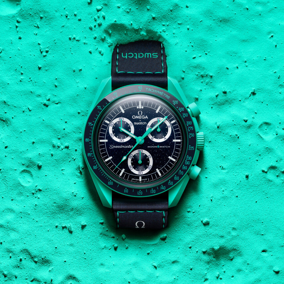 Swatch x Omega Bioceramic Moonswatch Mission on Earth Polar Lights