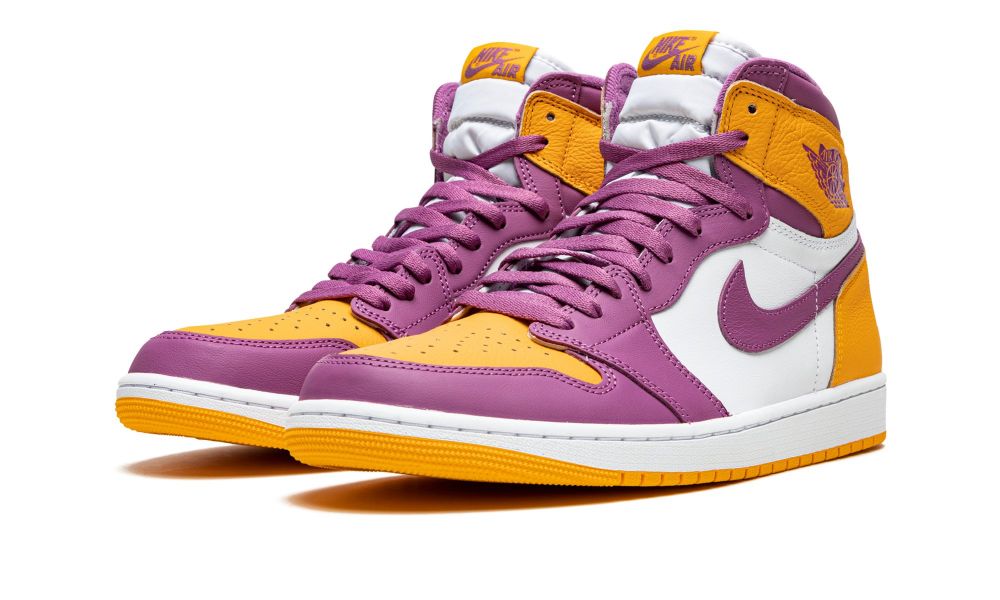 Air Jordan 1 High Brotherhood – elölnézet, perforált toe box és fűzőrész