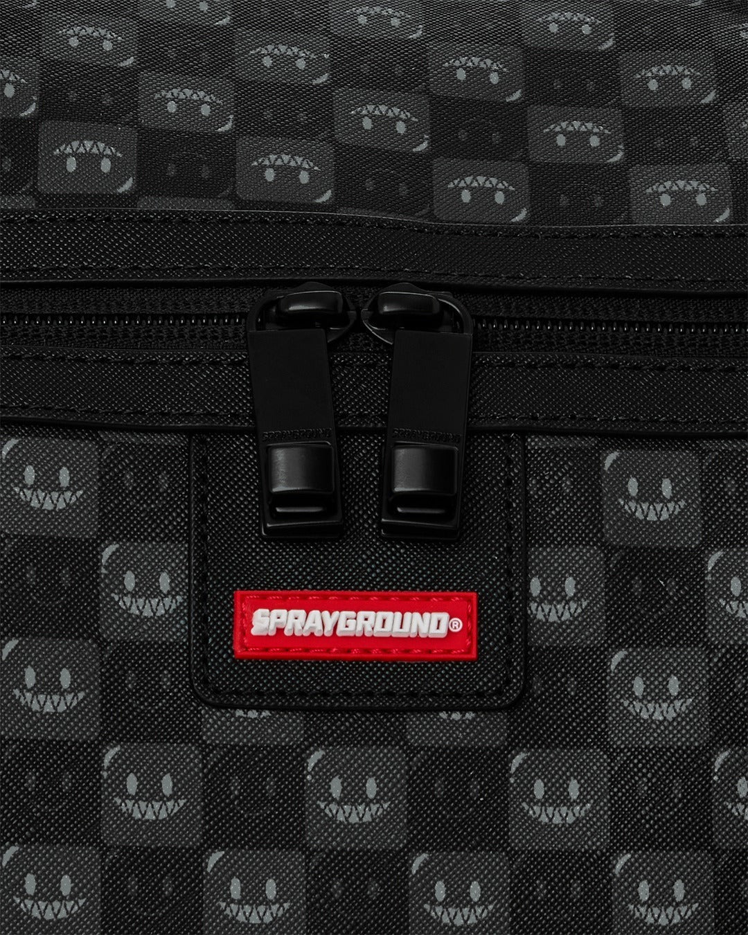 Sprayground Sharks In Paris WTF Bubbly Black Check Duffle - OnSize