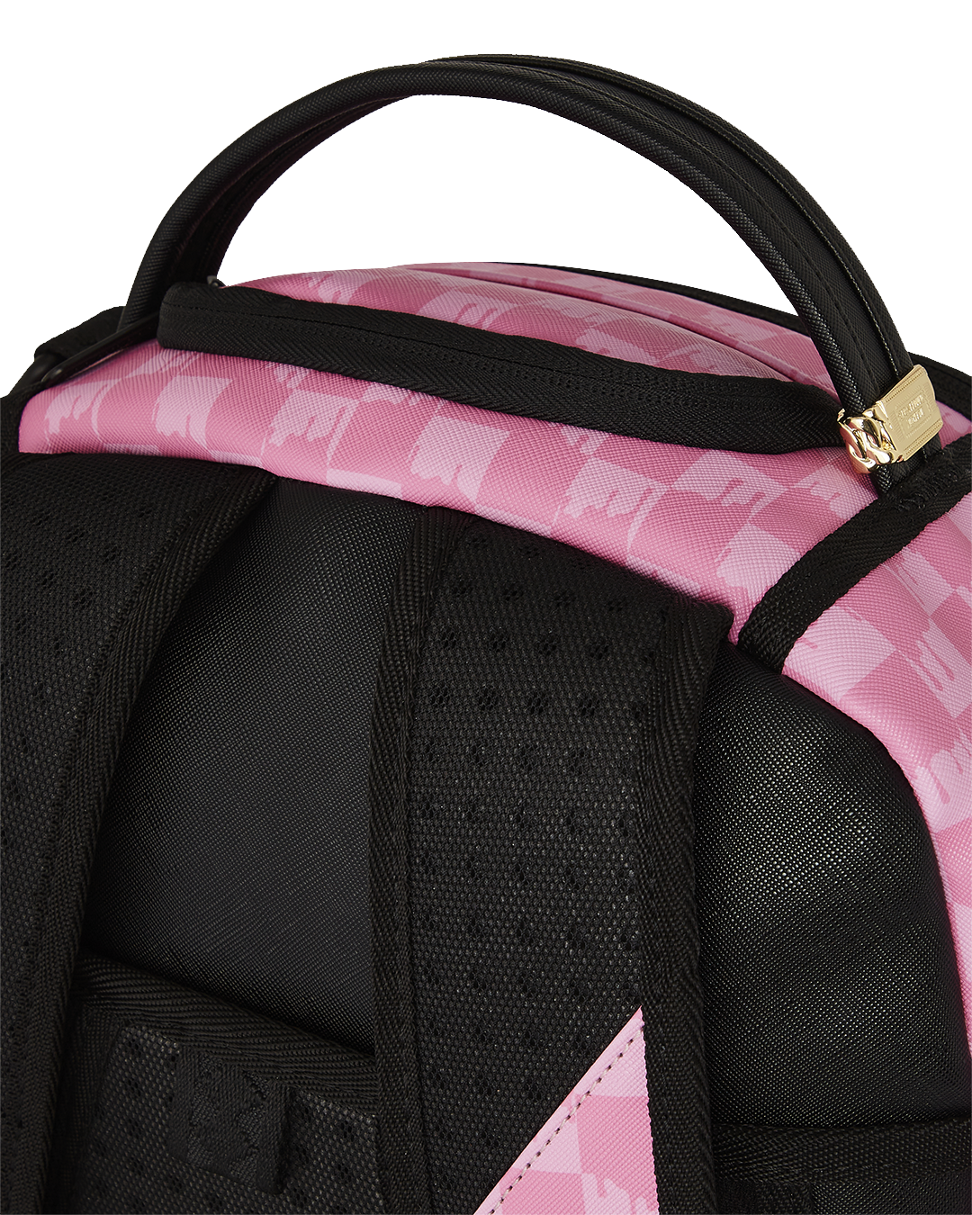 Sprayground Pink And Black Drip Check DLXSV Backpack - OnSize