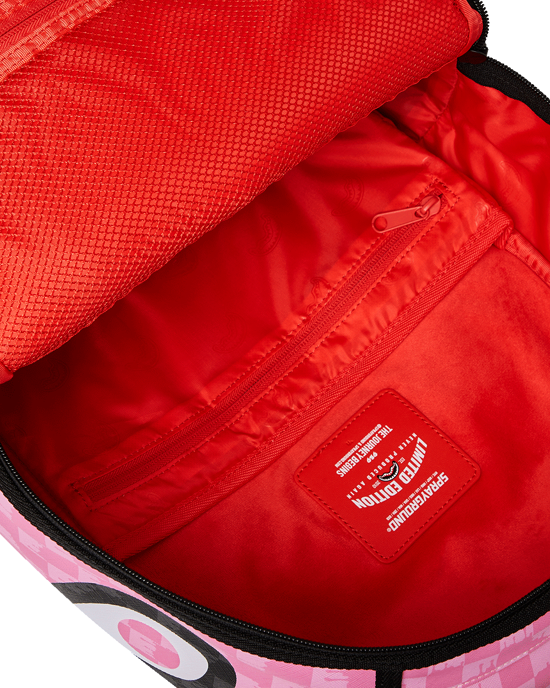 Sprayground Pink And Black Drip Check DLXSV Backpack - OnSize