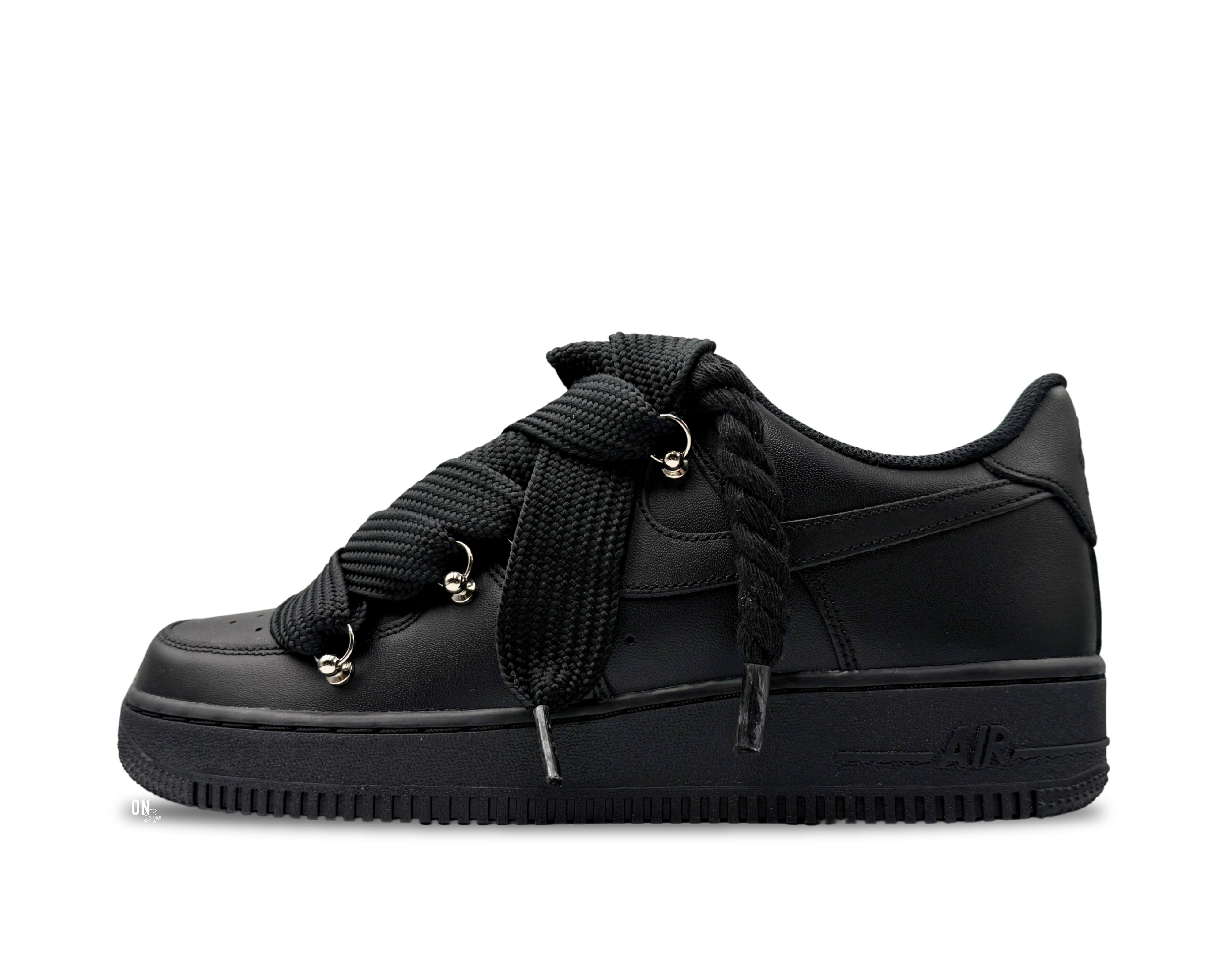 Nike Air Force 1 Low ‘07 Black / Overlaid Rope Laces