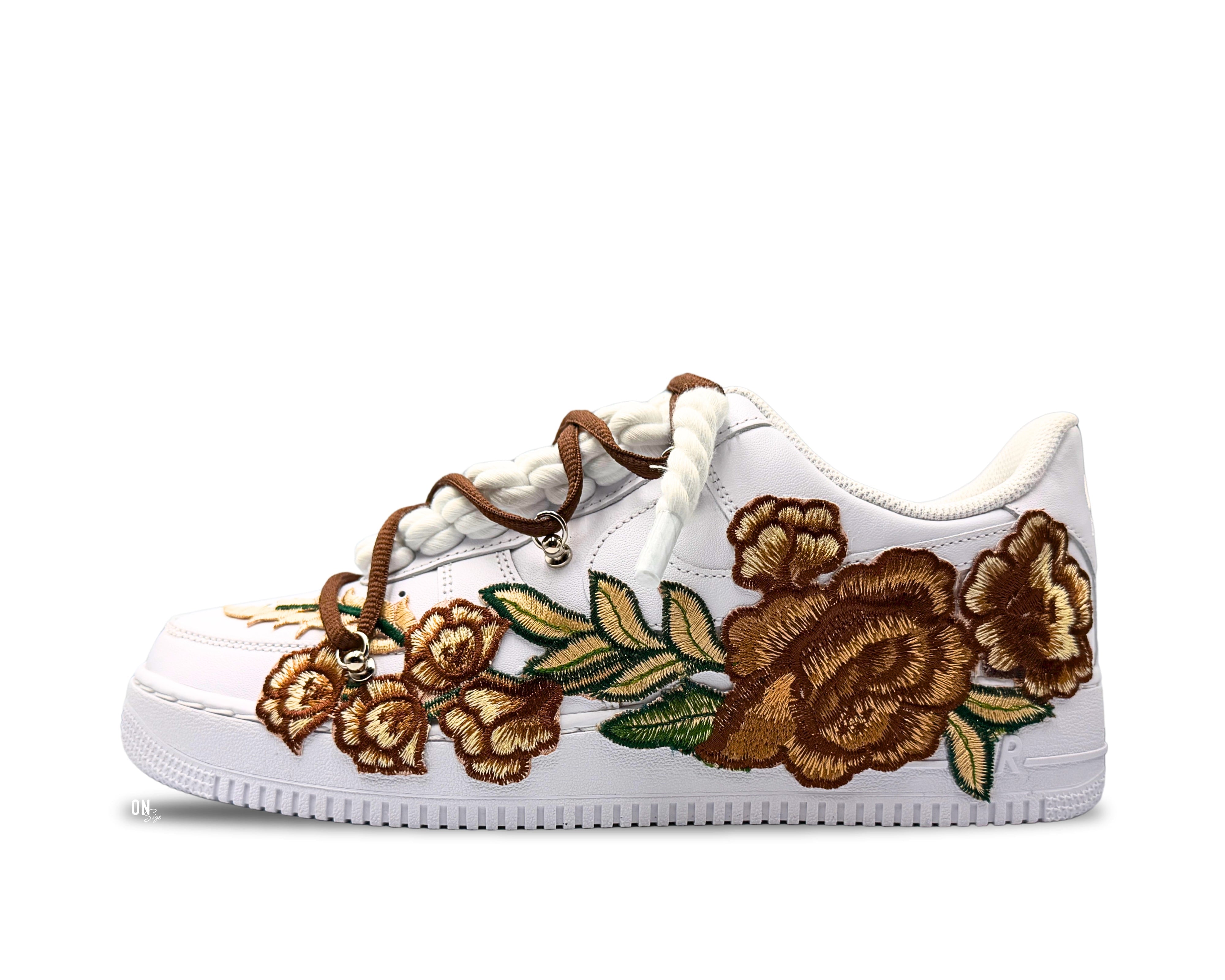 Nike Air Force 1 Low ‘07 White / Brown Rose Double Laces