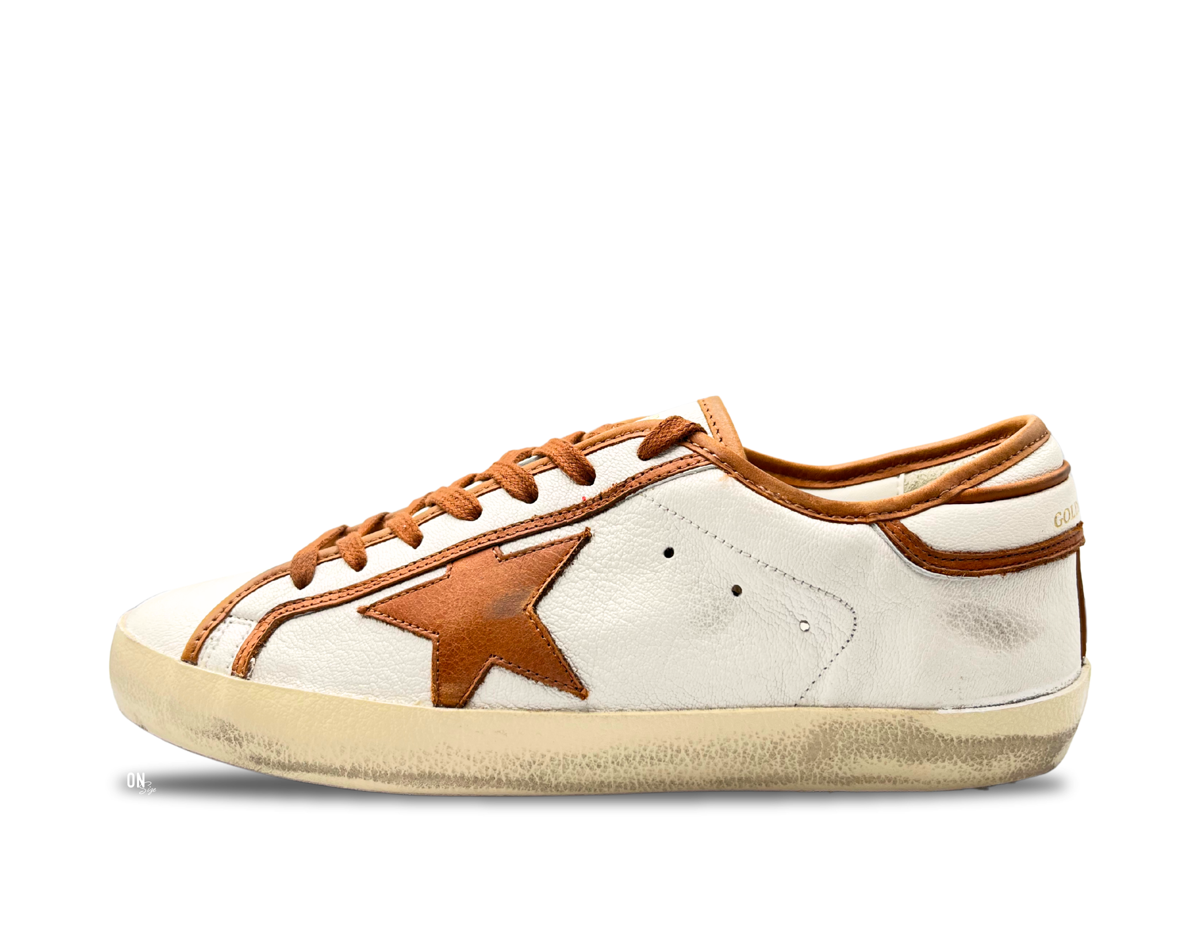 Golden Goose Super-Star White Chocolate Leather Star