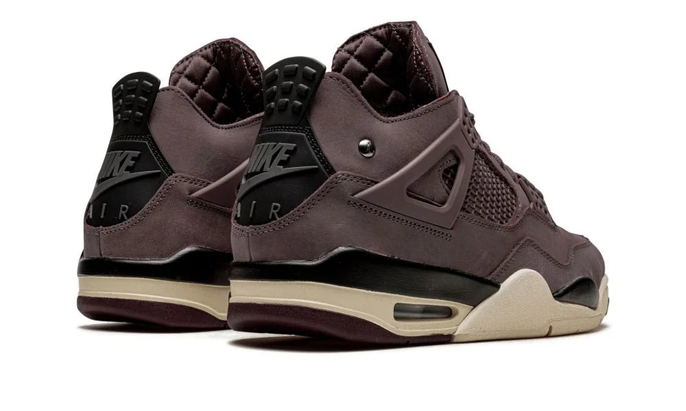 Air Jordan 4 Retro A Ma Maniére Violet Ore – hátulnézet, sarokrész és talp-oldalfal részlet