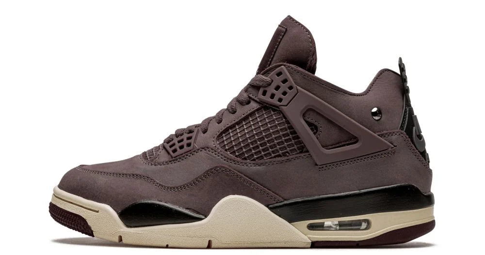 Air Jordan 4 Retro A Ma Maniére Violet Ore – oldalnézet, lila nubuk és krómozott rivet