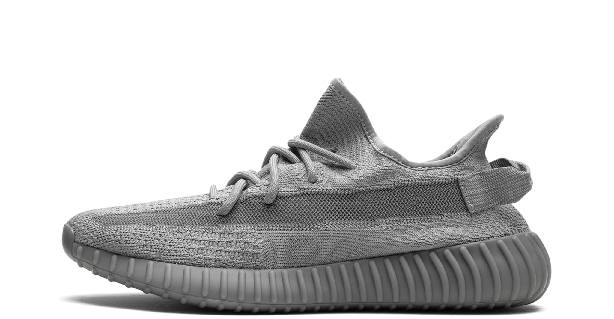adidas Yeezy Boost 350 V2 “Steel Grey” – oldalnézet, szürke Primeknit felsőrész