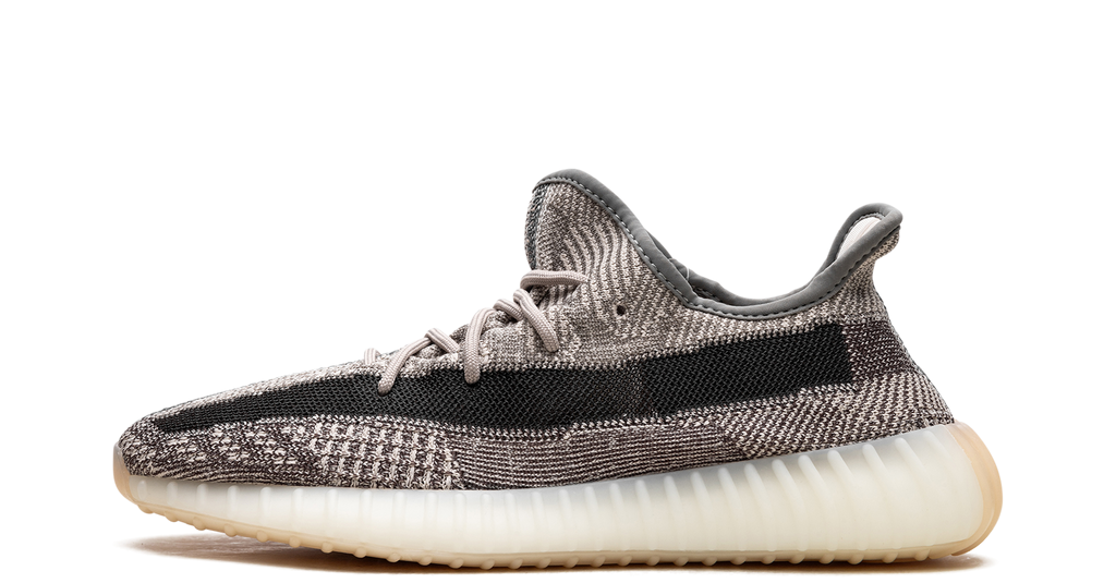 adidas Yeezy Boost 350 V2 Zyon – oldalnézet, barna és szürke Primeknit felsőrész