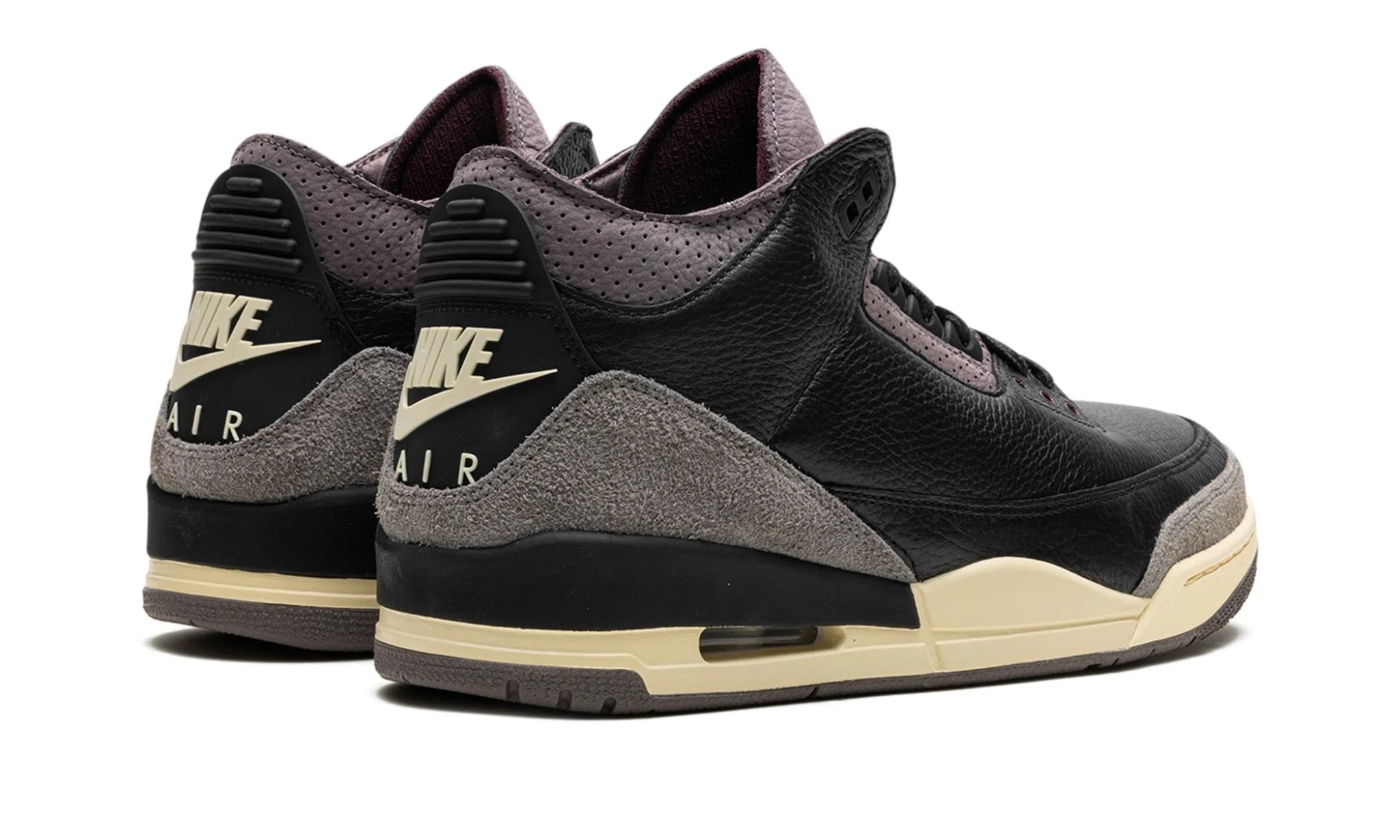 Jordan 3 A Ma Maniére While You Were Sleeping – hátulnézet, Nike Air sarok és logó
