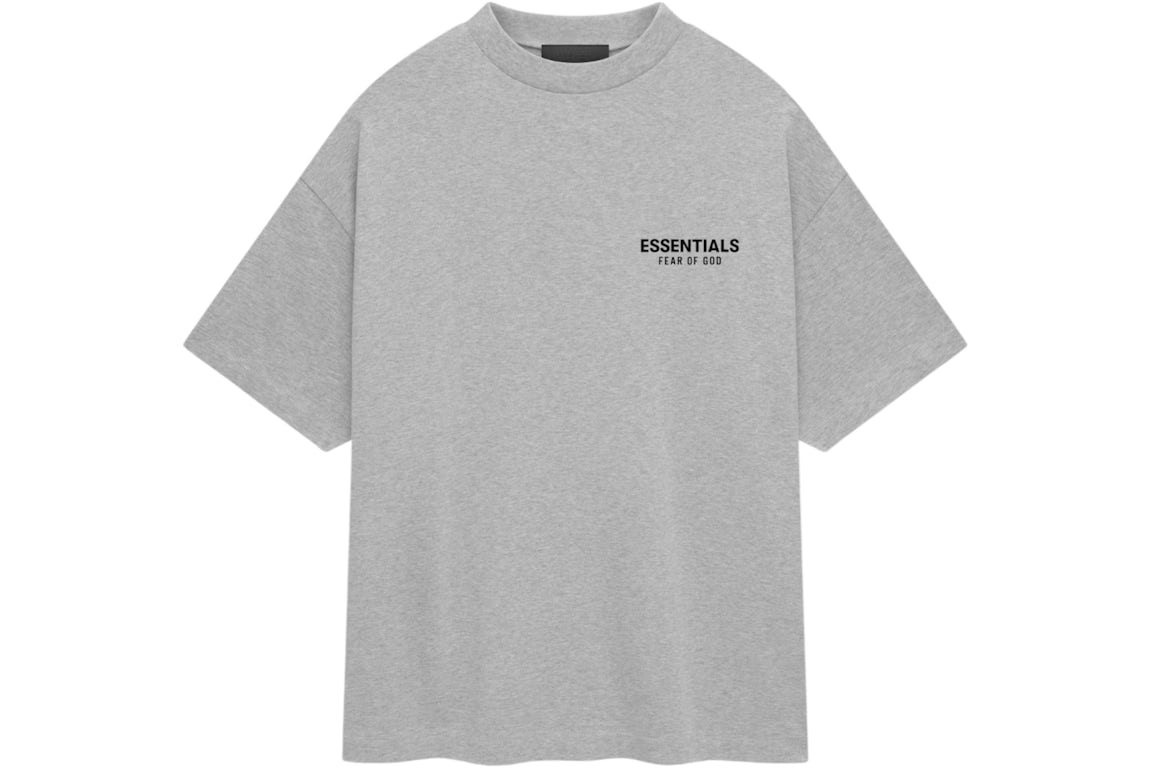 Fear of God Essentials Jersey Crewneck T-Shirt Light Heather Gray (FW24) - OnSize