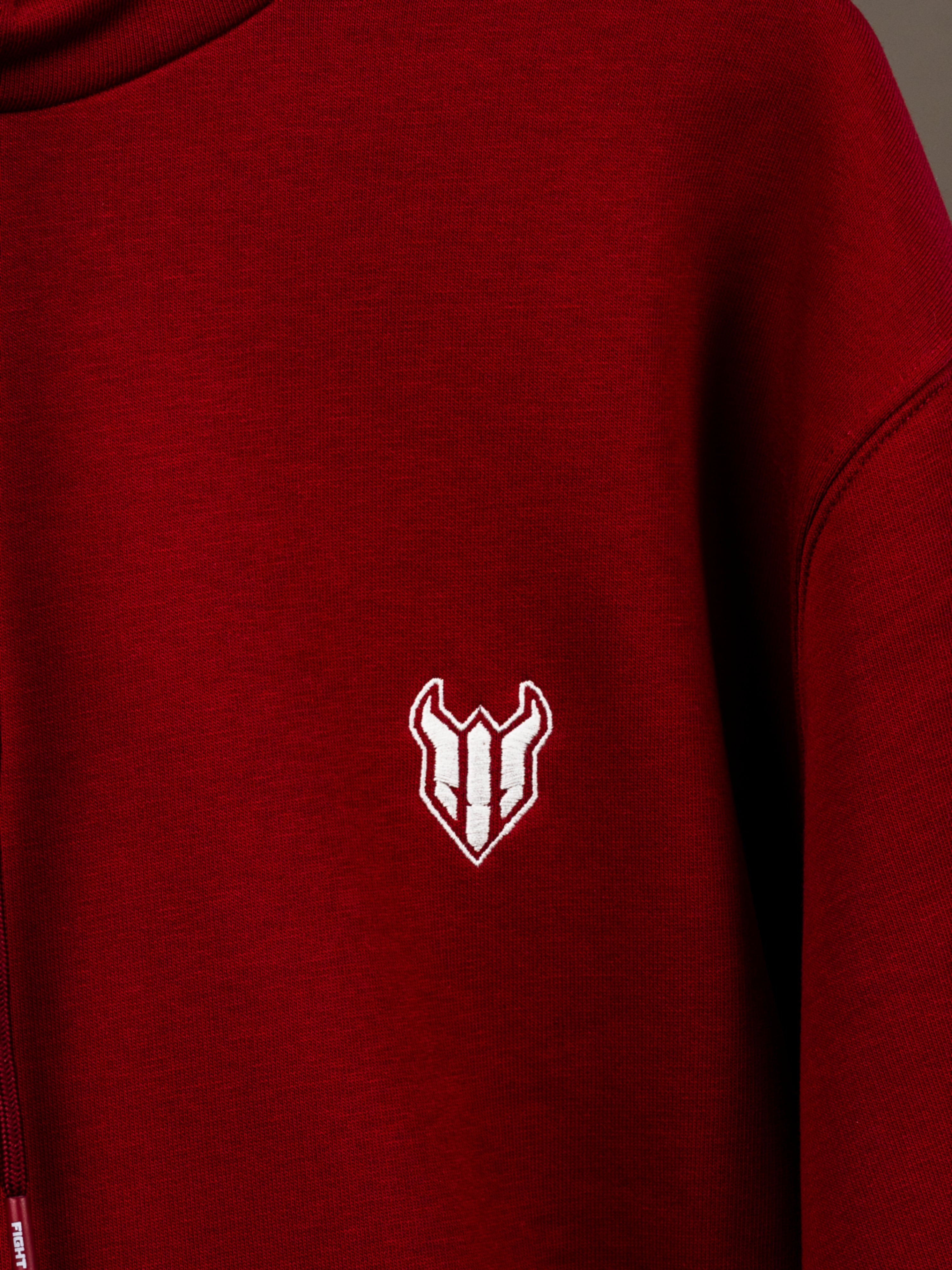 HELL FIGHT Basic Hoodie Maroon - OnSize