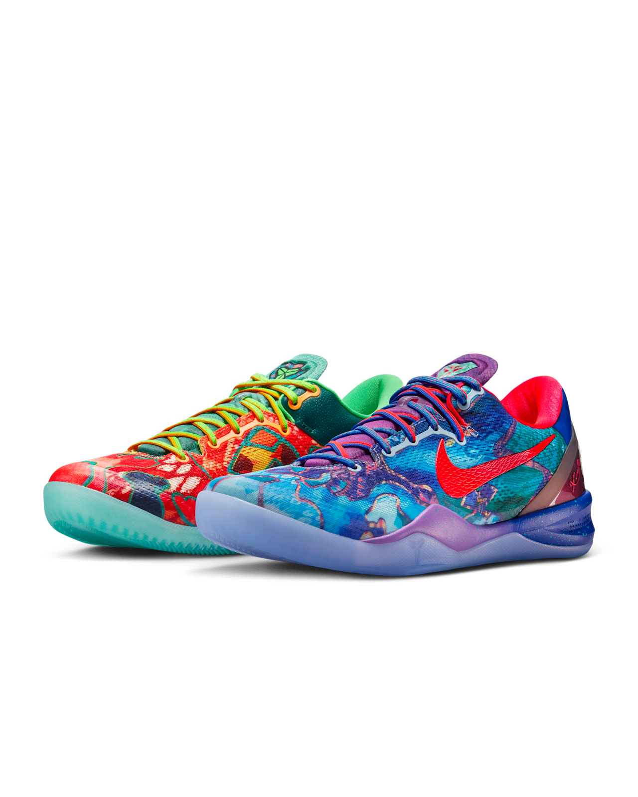 Nike Kobe 8 Protro – elölnézet, multicolor színkombináció