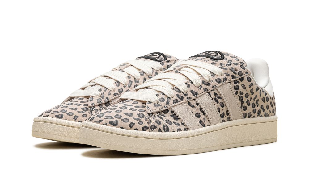 adidas Campus 00s “Leopard” – elölnézet, leopárdminta az orrnál