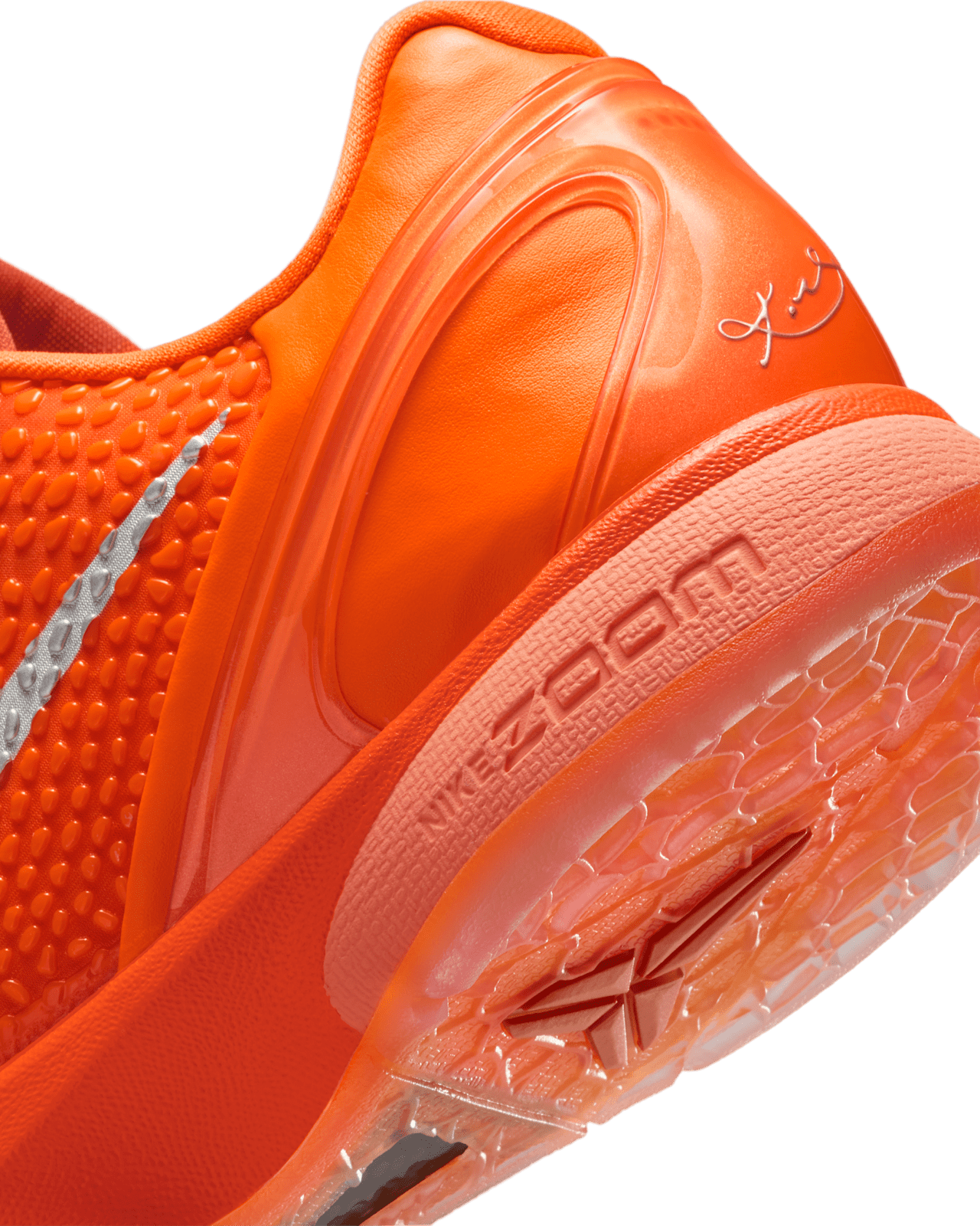 Nike Kobe 6 Protro – hátulnézet, Total Orange szín
