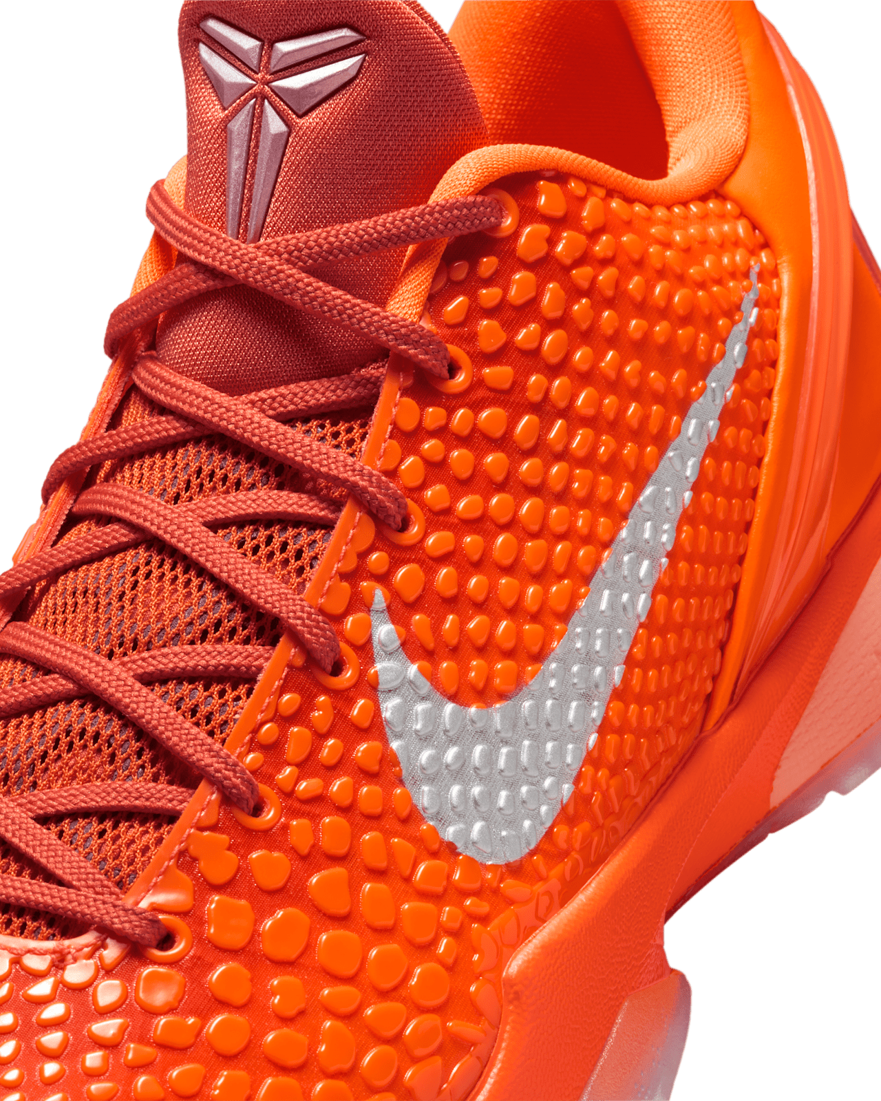Nike Kobe 6 Protro – közeli, részlet, Total Orange szín