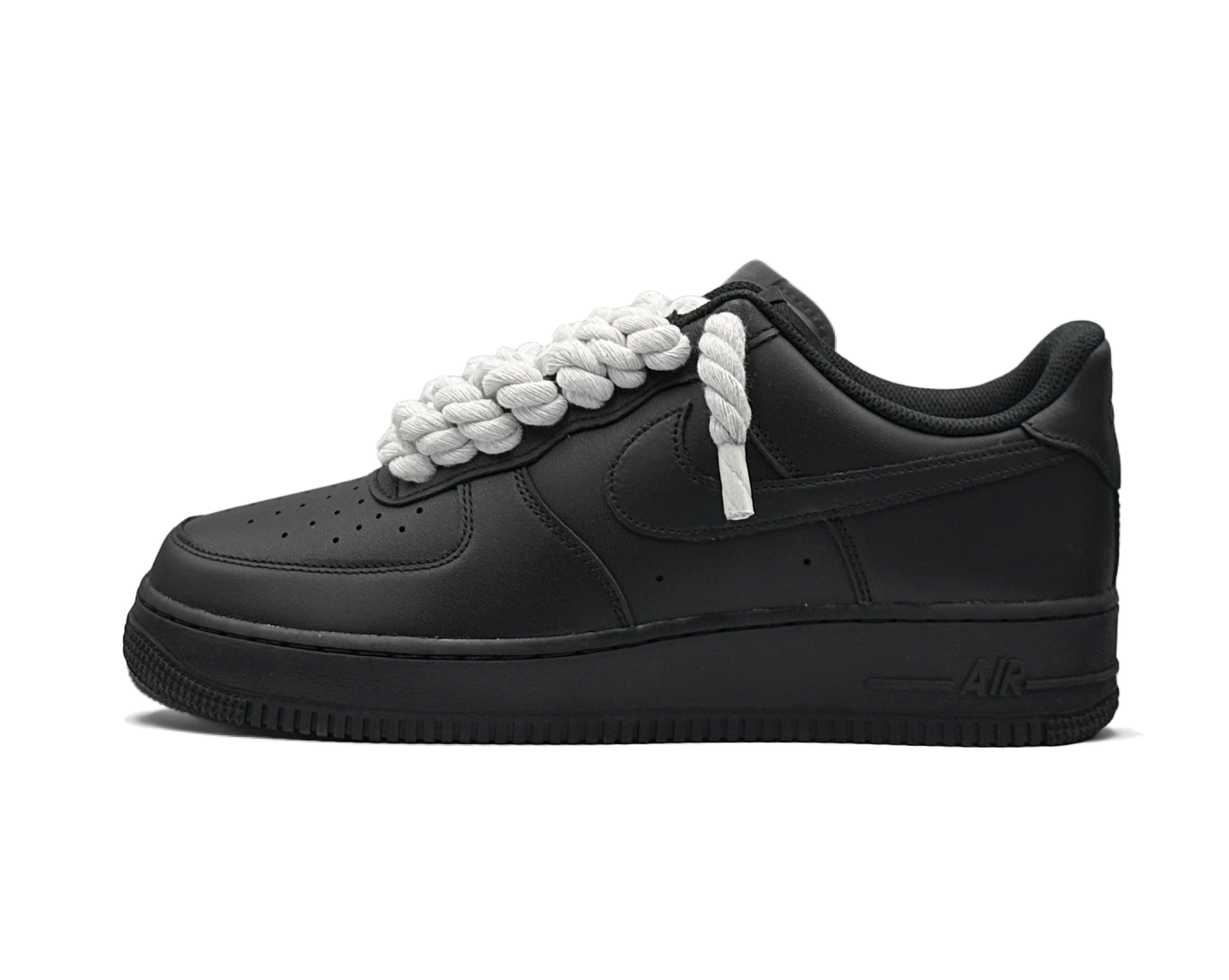 Nike Air Force 1 Low ‘07 Black / White Rope Laces