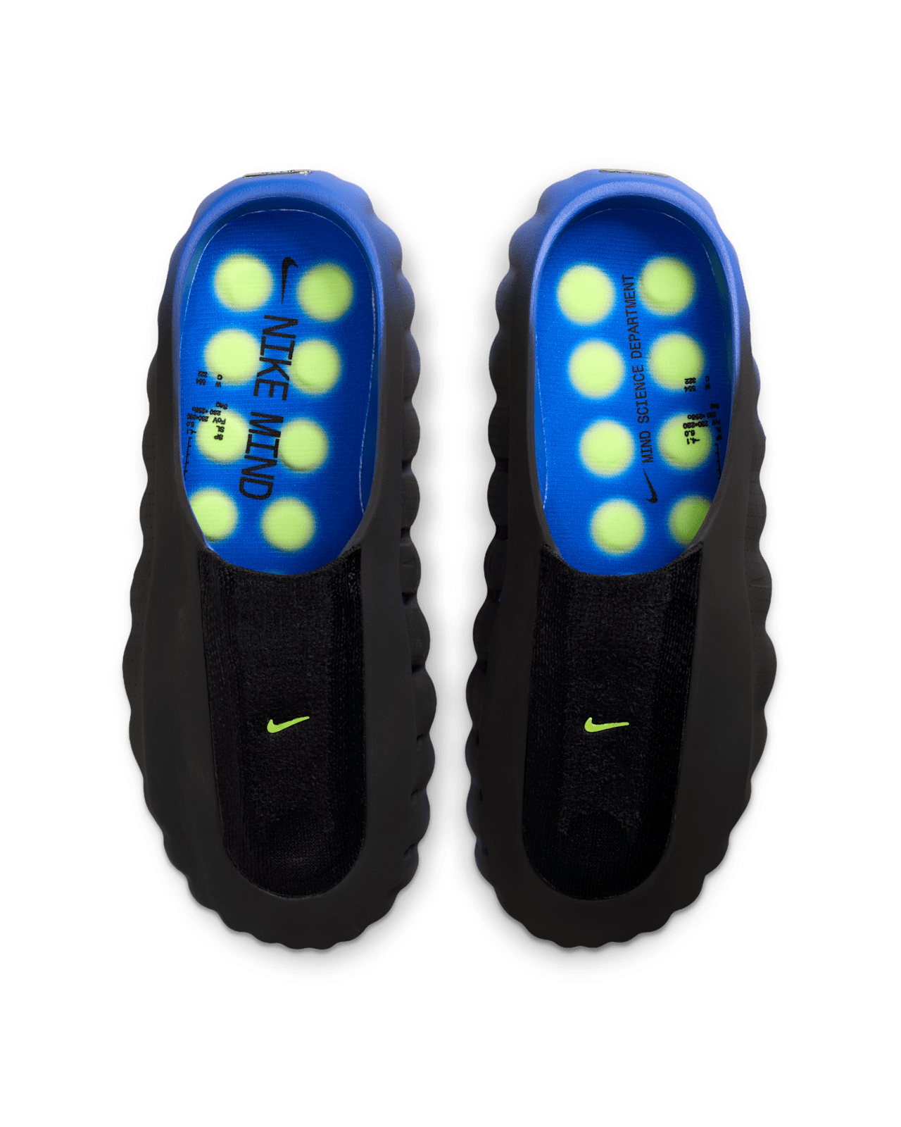 Nike Mind 001 Flyknit Slide Hyper Royal Black