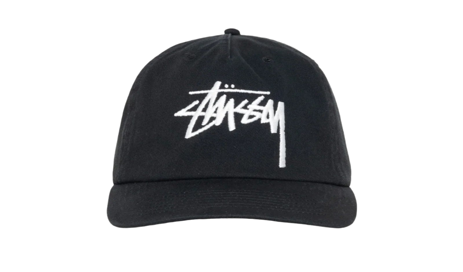 Stussy Mid-Deph Big Stock Snapback (SS25) Shadow Black