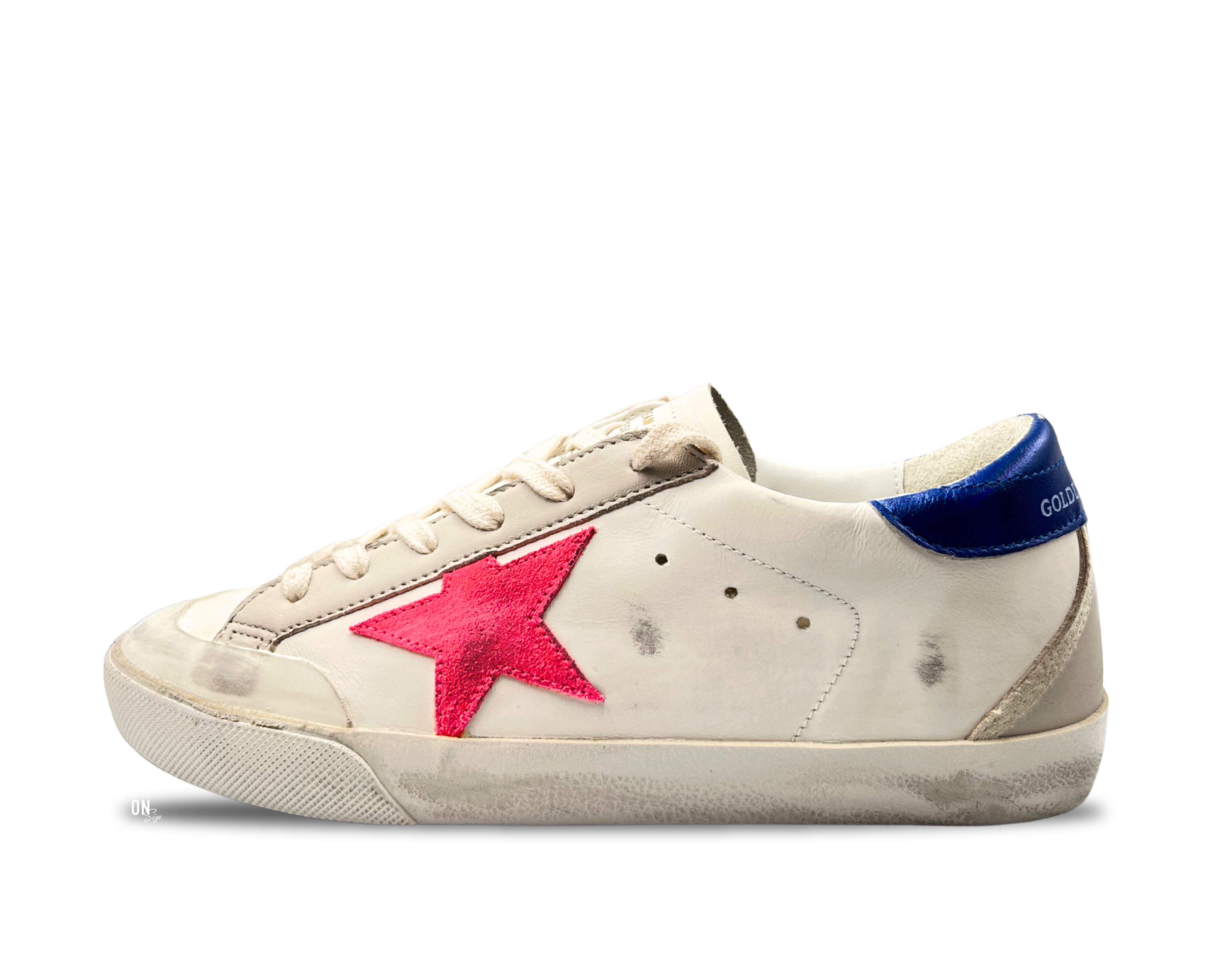 Golden Goose Super-Star Nappa Metallic Blue Red