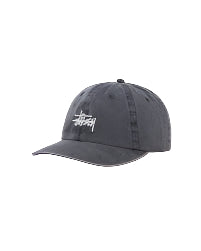 Stussy Low Profile Basic Washed Strapback Charcoal - OnSize