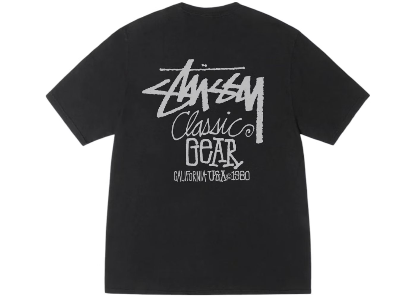 Stussy Classic Gear Pigment Dyed Tee Black - OnSize