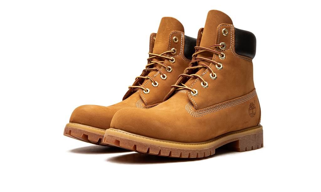 Timberland 6" Premium Boot Wheat – elölnézet, toe rész és fűzők