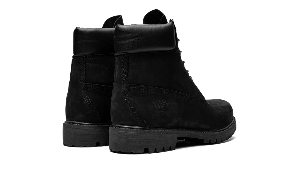 Timberland 6" Premium Waterproof Boot Black Nubuck – hátulnézet, fekete nubuk bőr