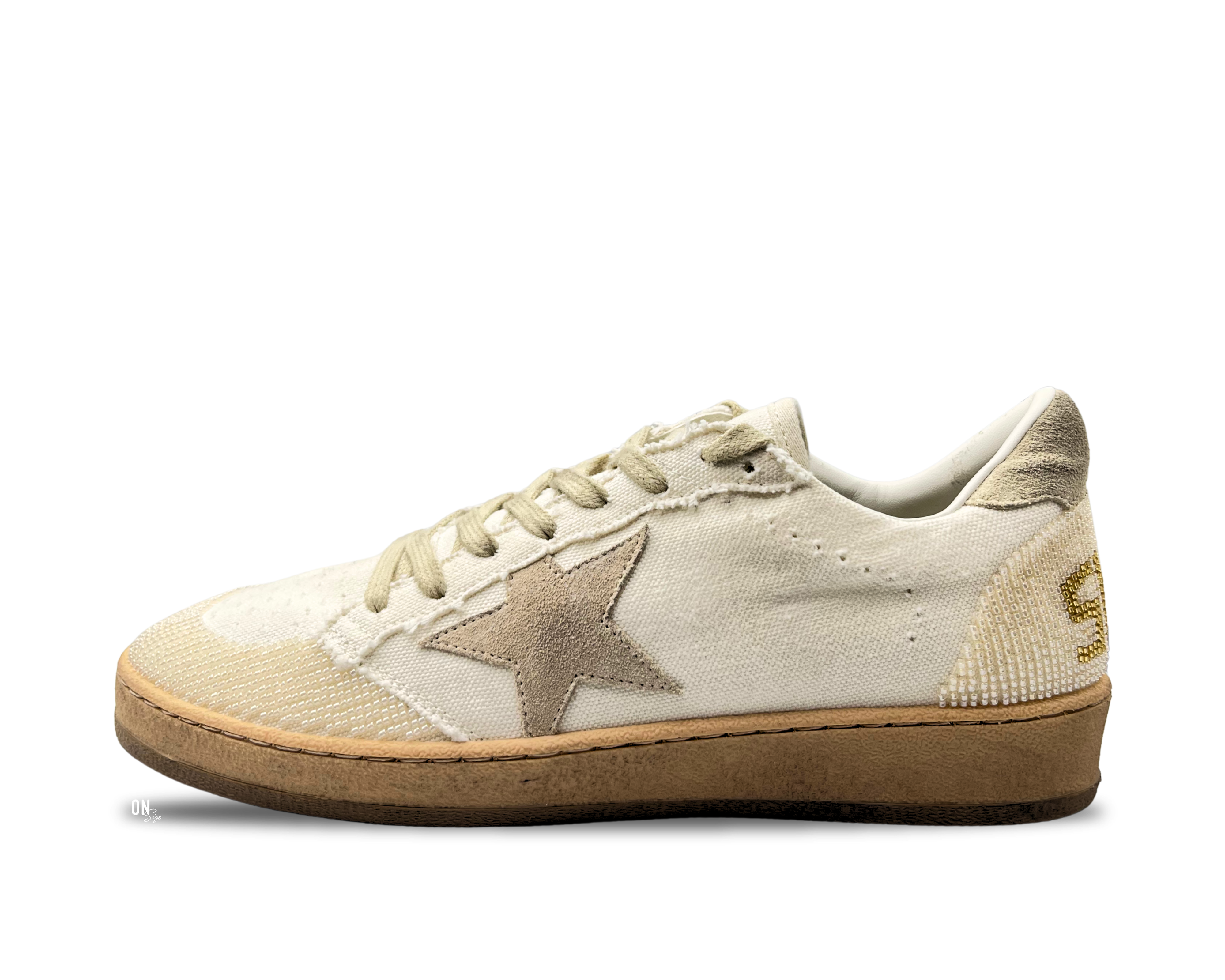 Golden Goose Ball Star Limited Edition White Canvas Gold