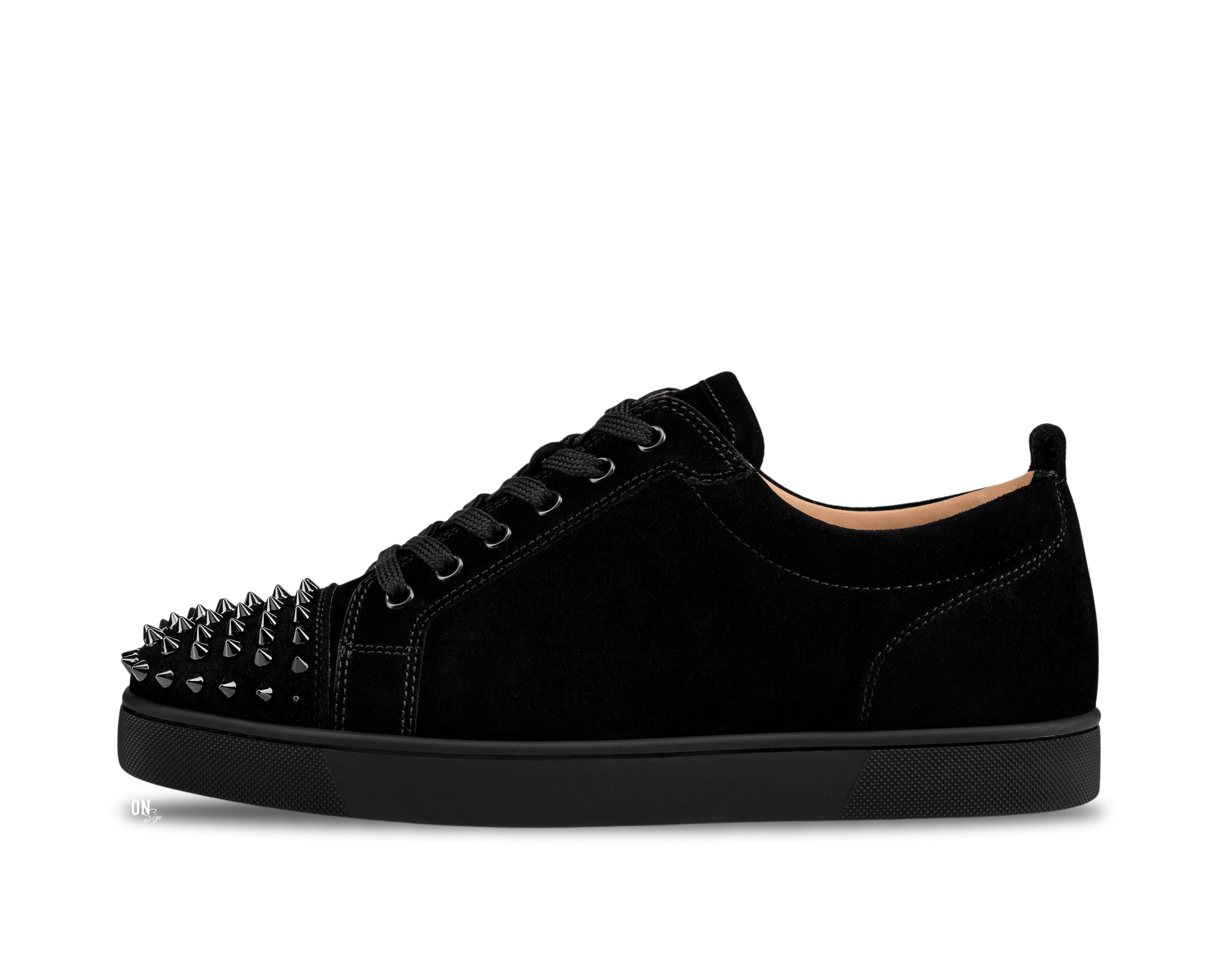 Christian Louboutin Louis Junior Spikes Flat Black - OnSize