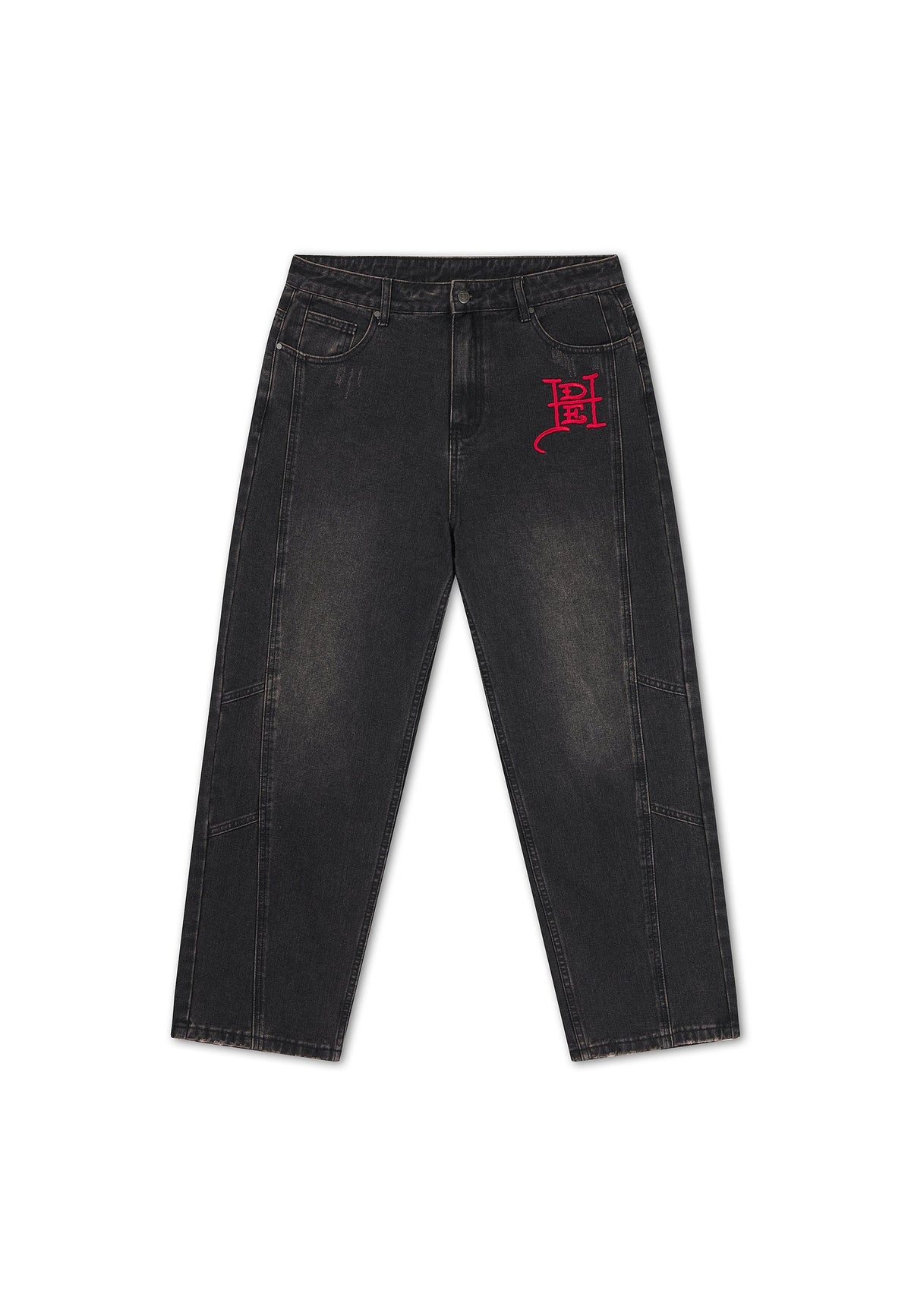 Ed Hardy Serpent Skull Graphic Relaxed Jeans Washed Black