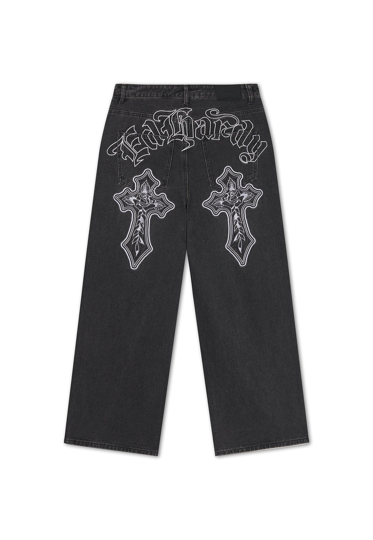 Ed Hardy Gothic Contrast Cross Xxtra Jeans Washed Black