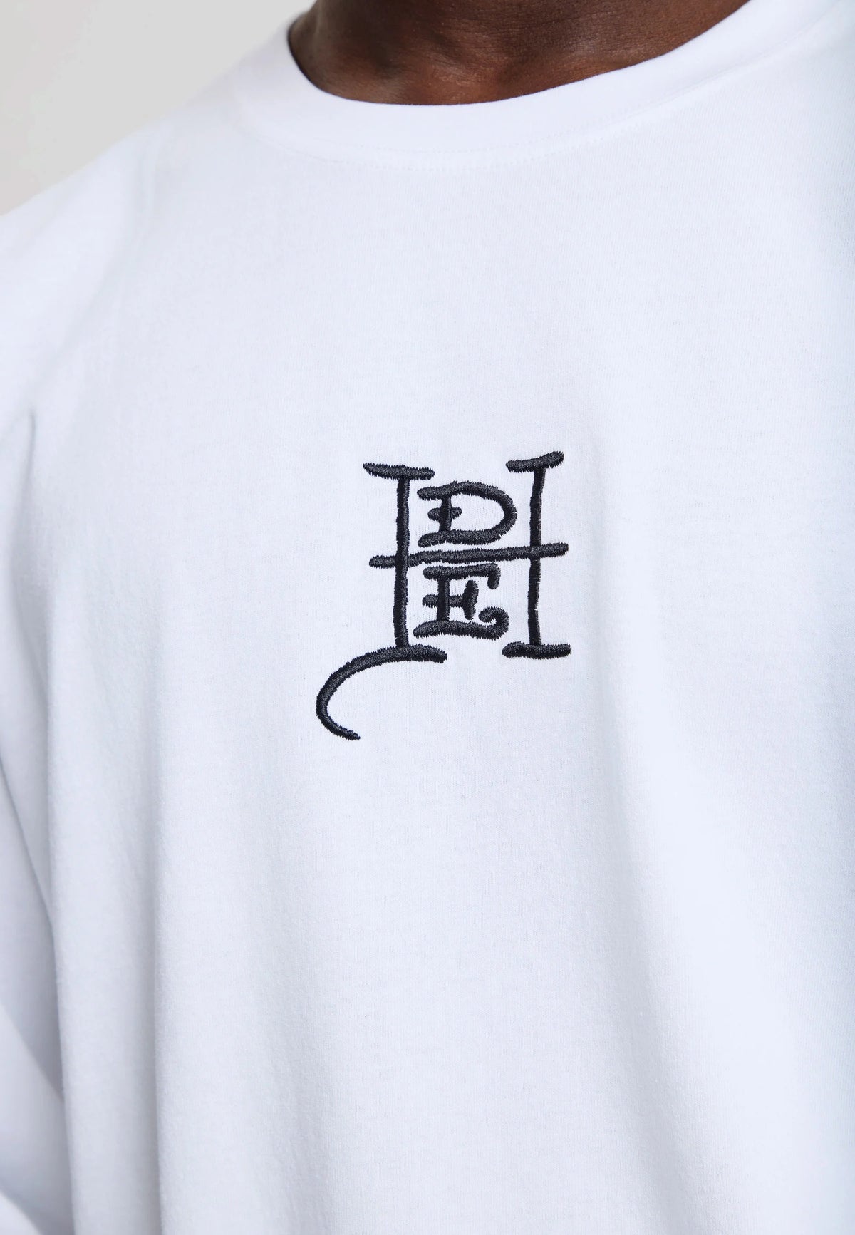 Ed Hardy Flying Twin Dragon Graphic Long Sleeve Relaxed T-Shirt White