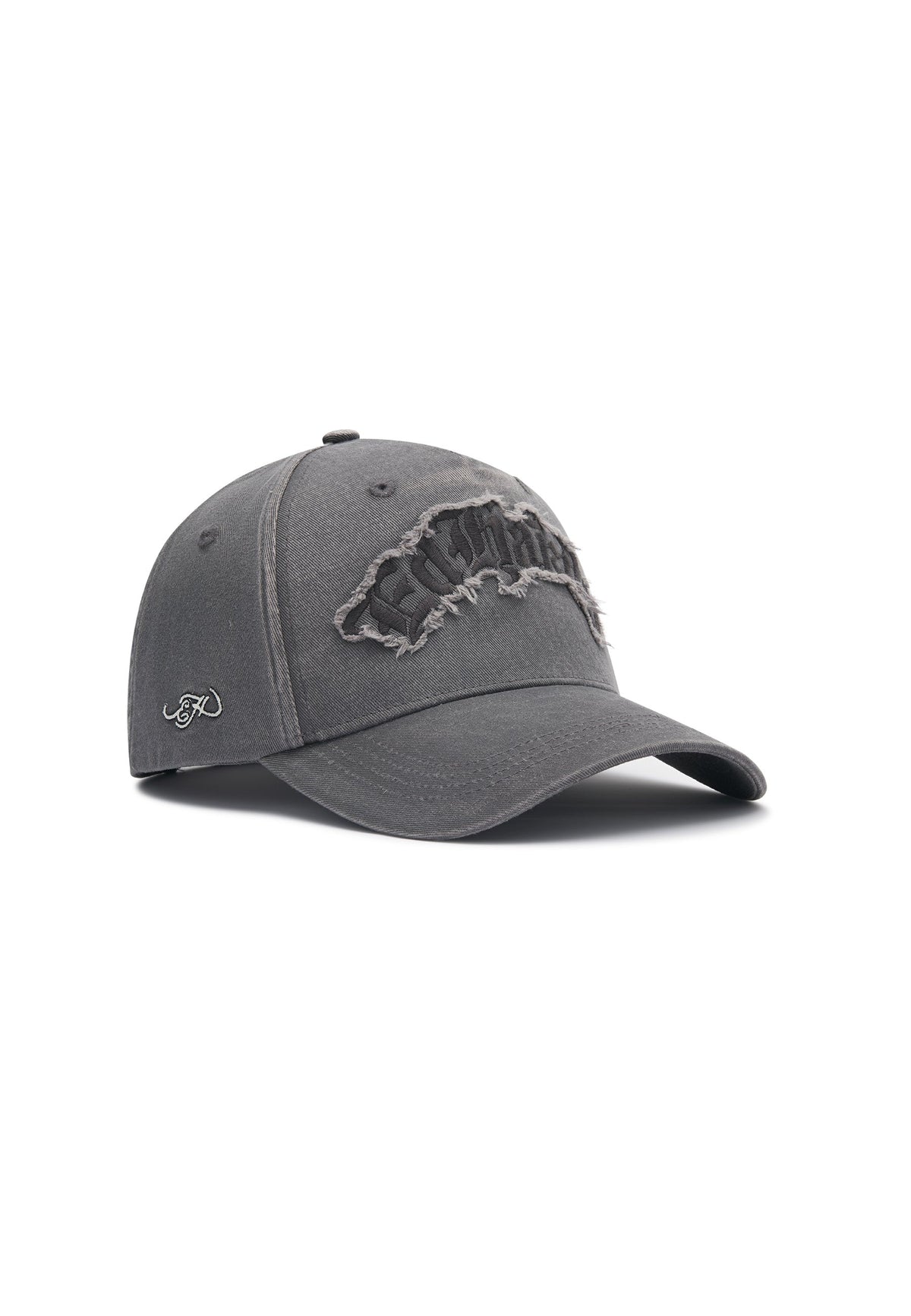 Ed Hardy Distressed Gothic 6 Panel Grey Cap