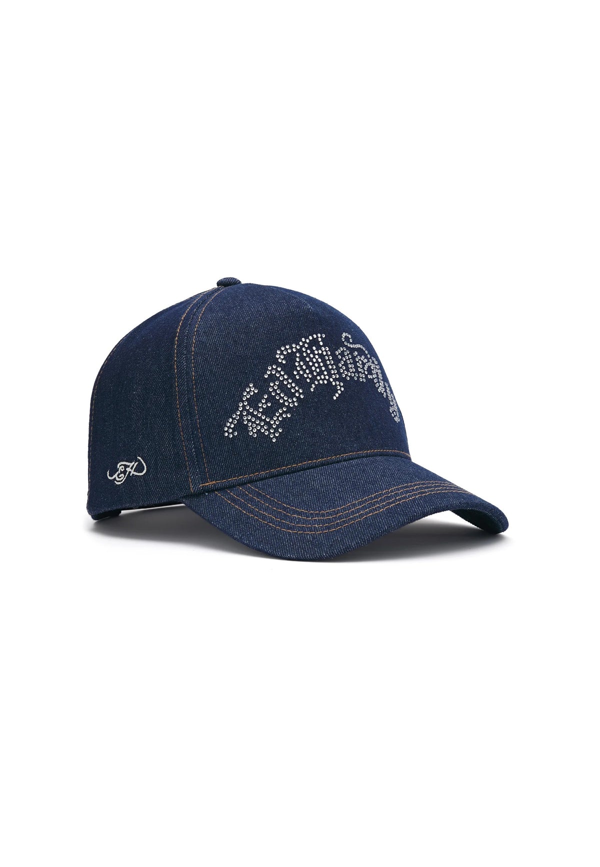 Ed Hardy Diamante Gothic 5 Panel Indigo Trucker Cap