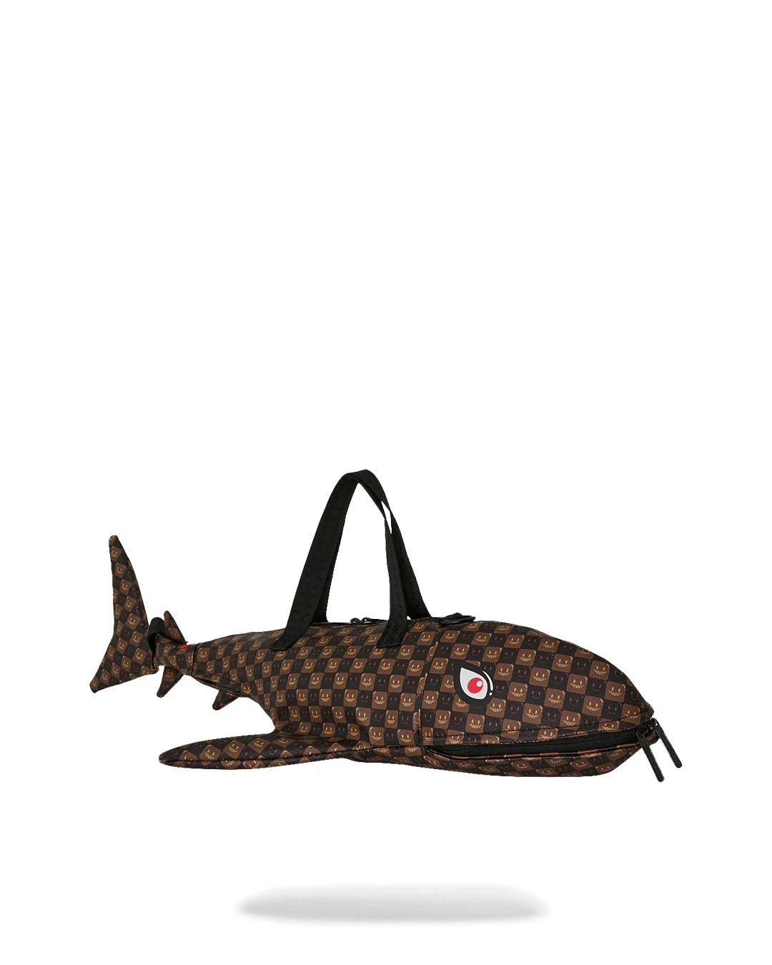 Sprayground Sharks In Paris WTF Bubble Brown Check Shark Duffle