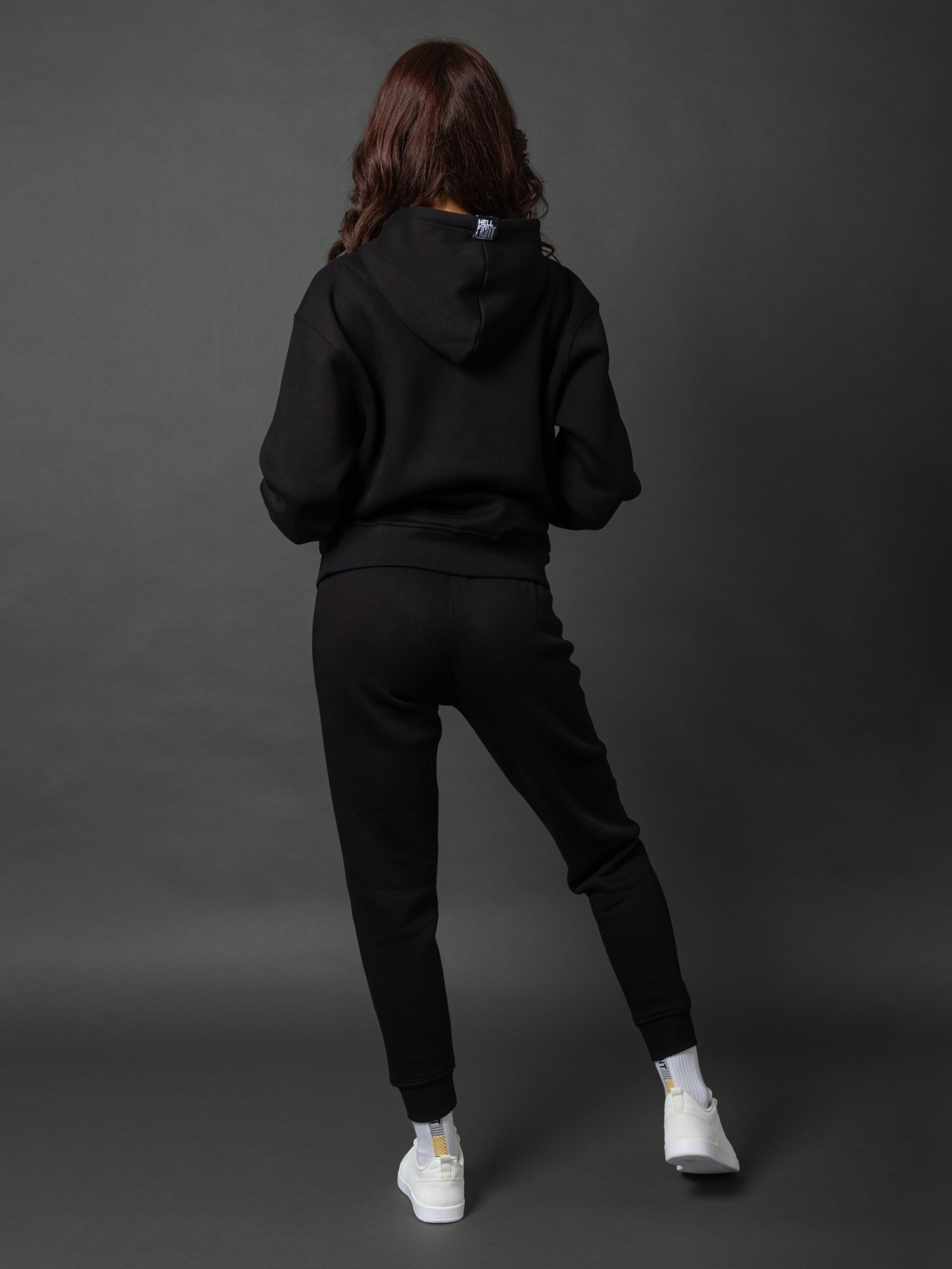 HELL FIGHT Basic Hoodie Black - OnSize