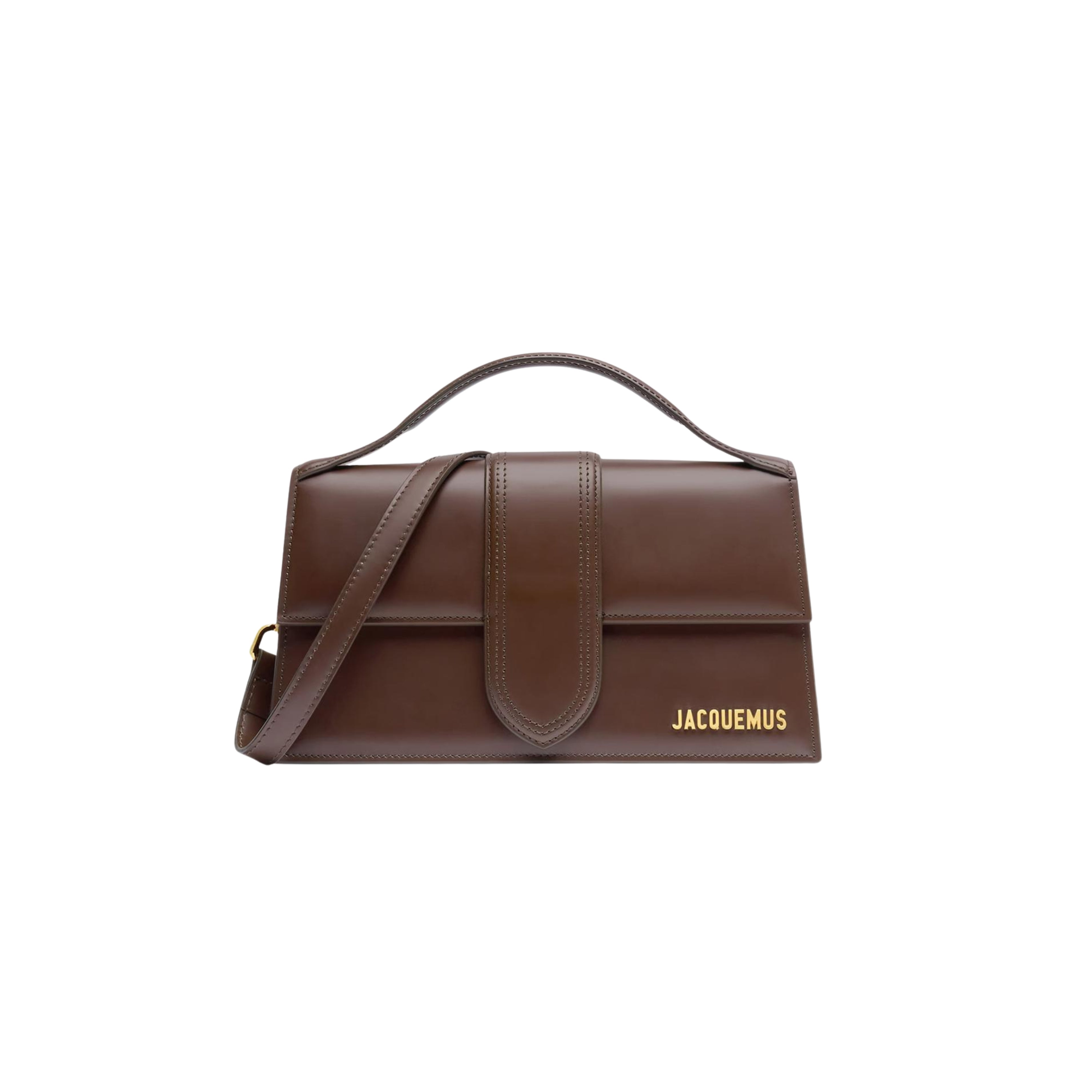 Jacquemus Le grand Bambino Crossbody Strap Handbag Dark Brown - OnSize