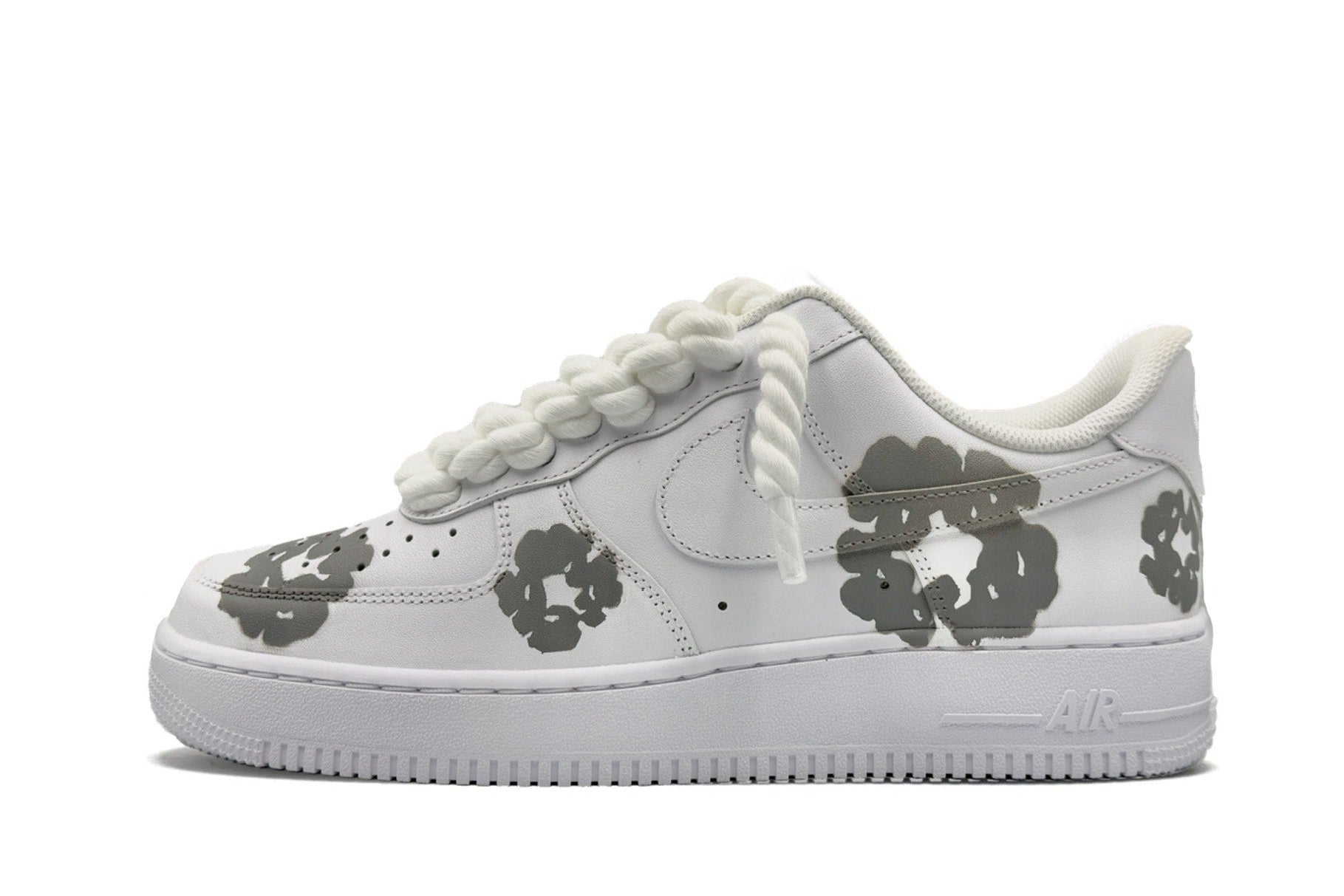 Nike Air Force 1 Low ‘07 White / Grey Denim Tears Custom - OnSize