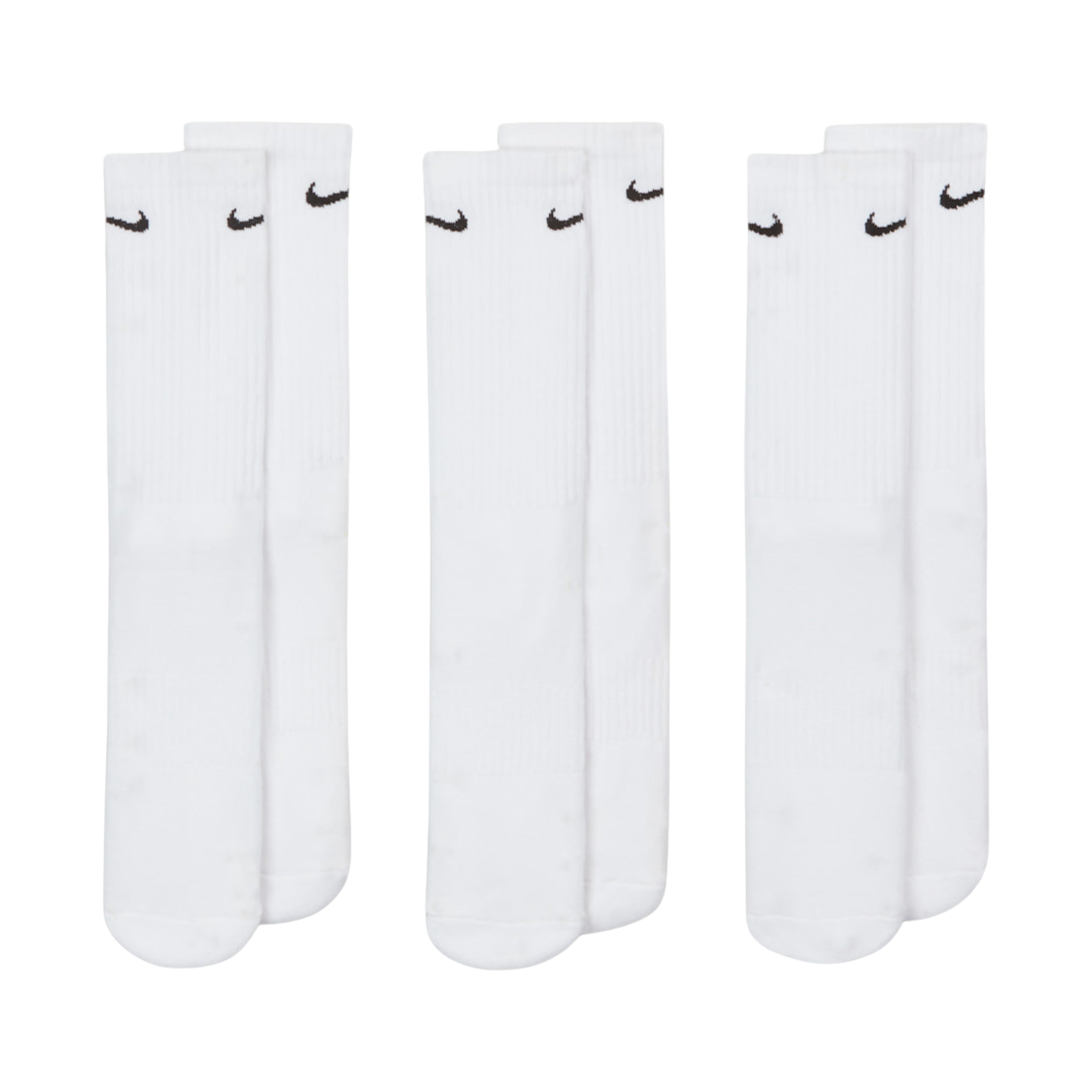 Nike Everyday Cushioned White Training Crew Socks - OnSize