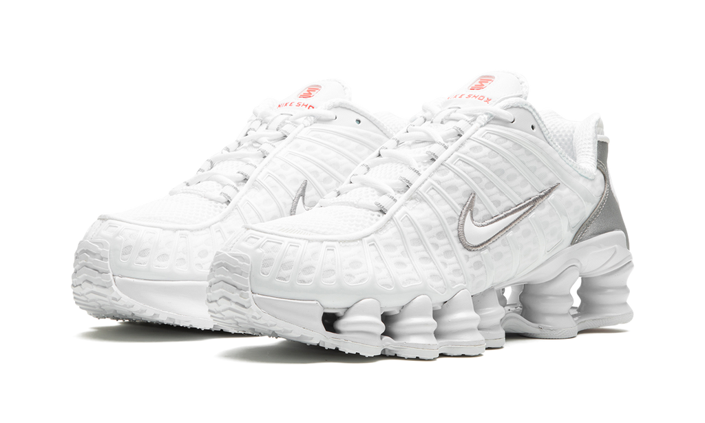 Nike Shox TL White Metallic Silver Max Orange - OnSize