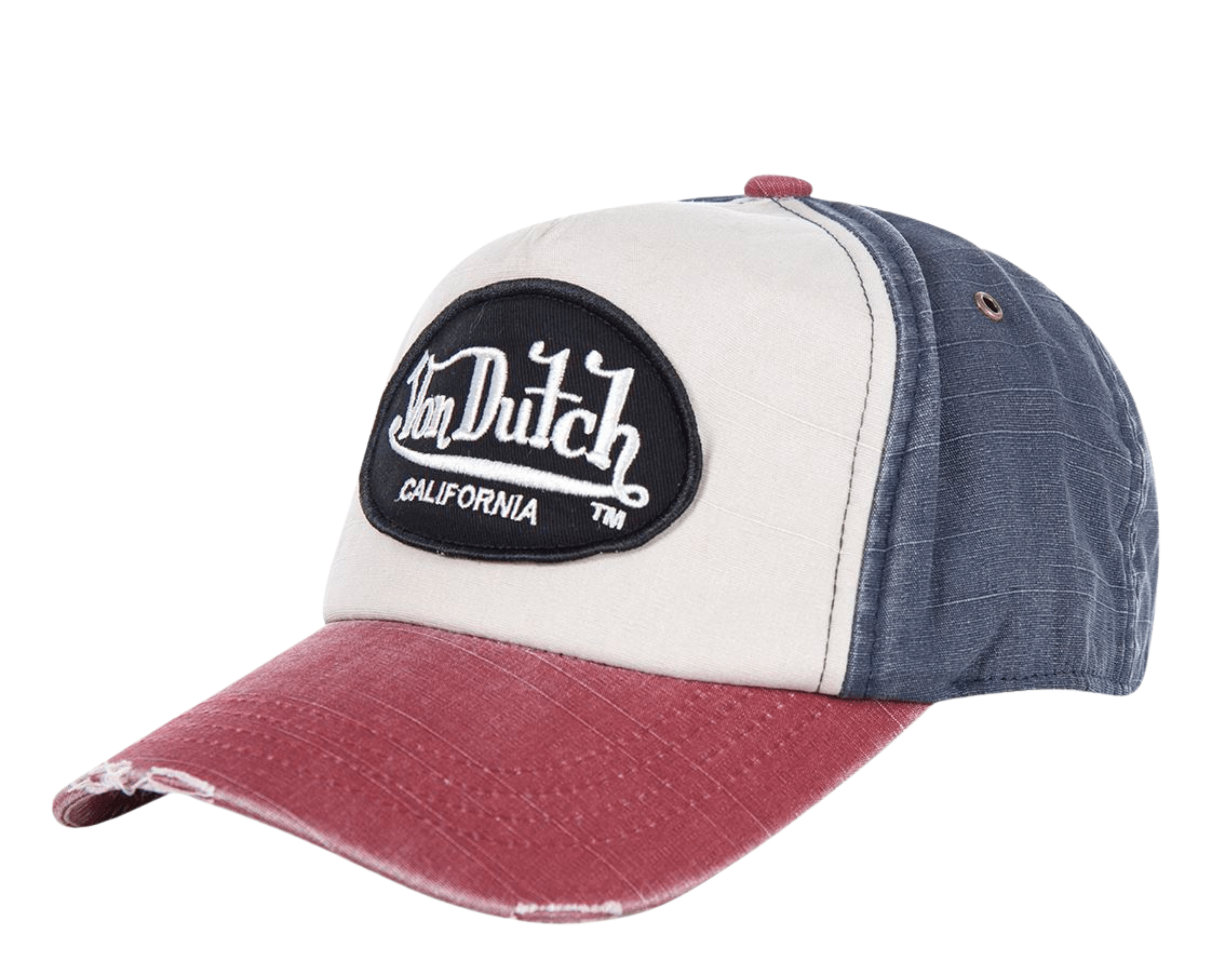 Von Dutch Baseball Cap Beige Grey Red - OnSize