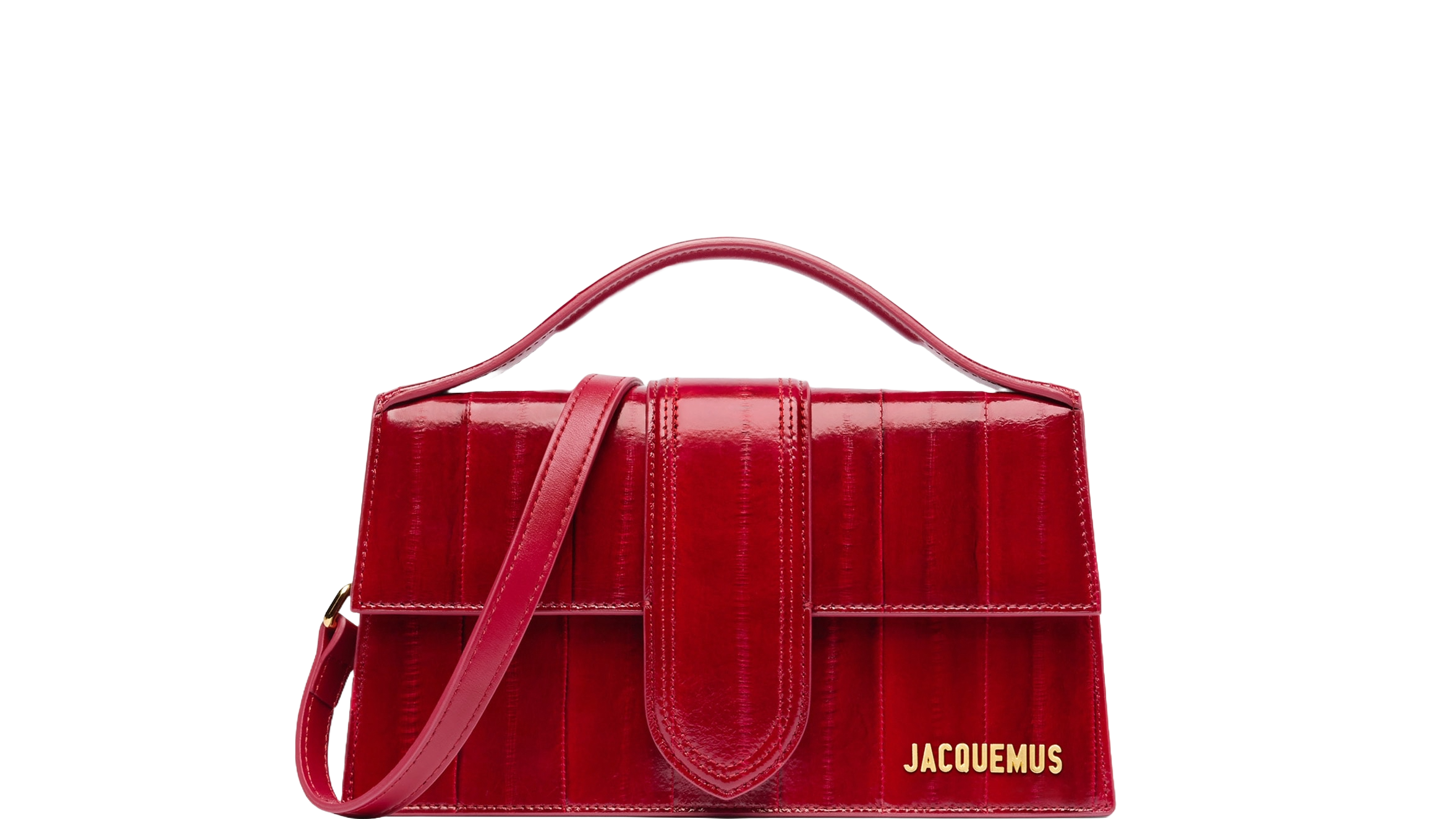Jacquemus Le grand Bambino Crossbody Strap Handbag Dark Red - OnSize