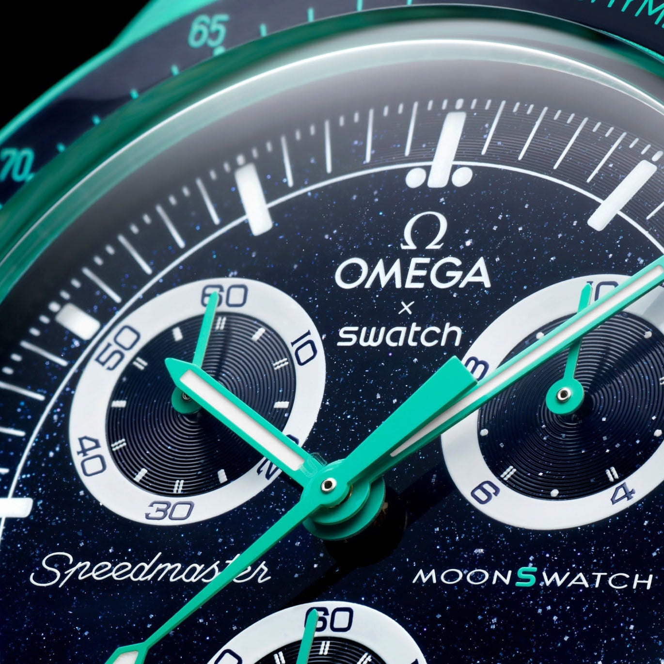 Swatch x Omega Bioceramic Moonswatch Mission on Earth Polar Lights