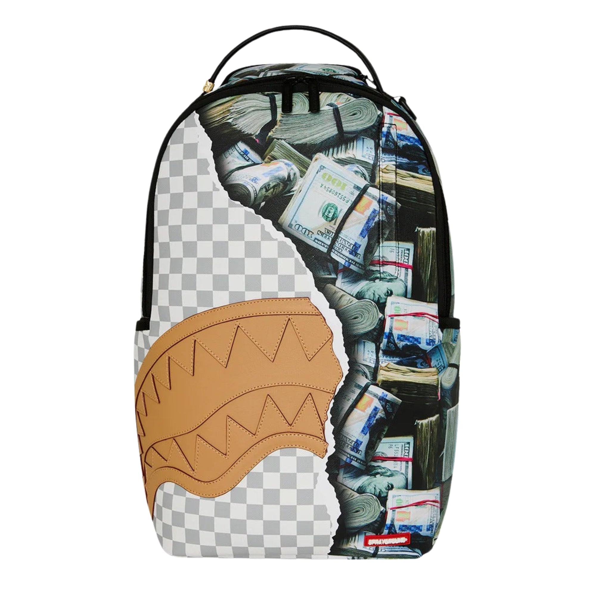 Sprayground Cream Check Full Of Cash Backpack