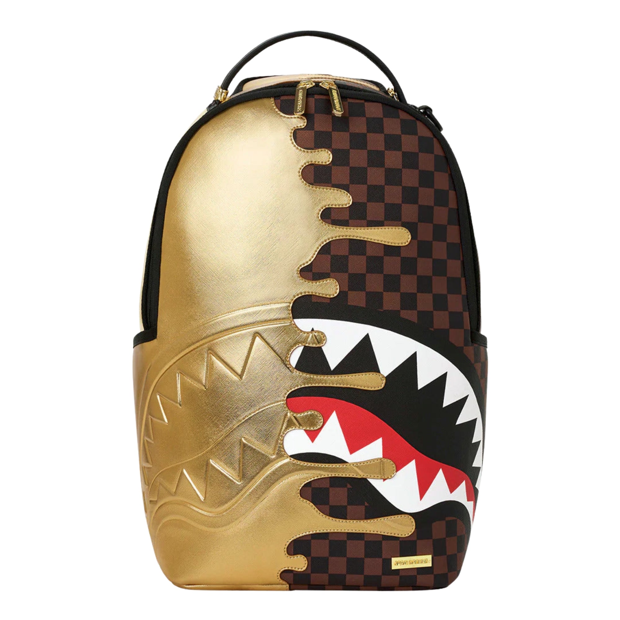 Sprayground Sharks In Paris Gold Drip Backpack