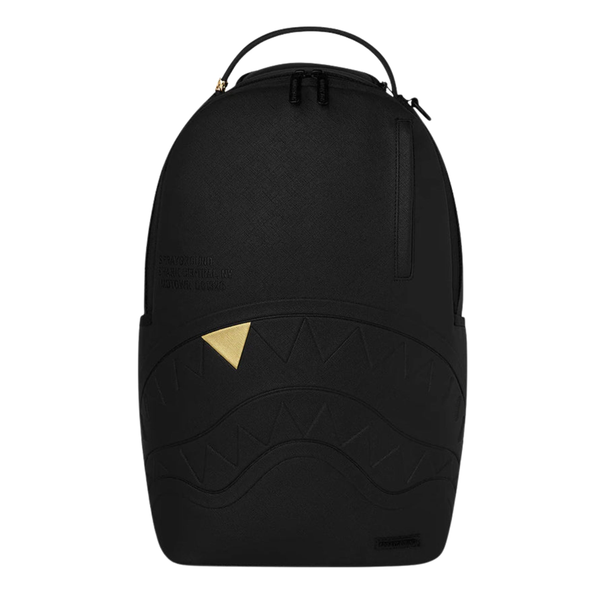Sprayground Blacked Out Embossed Gold Tooth Backpack
