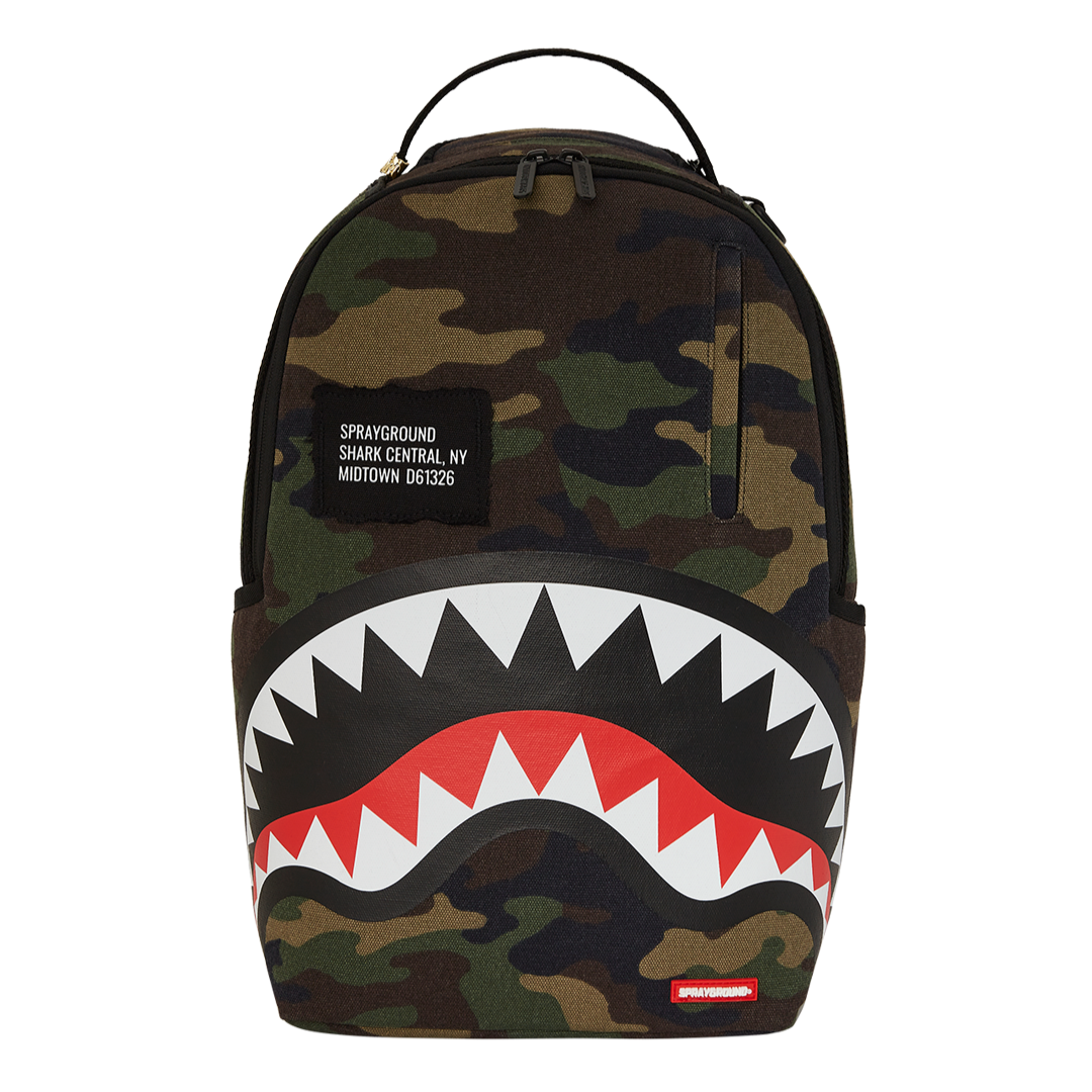Sprayground Shark Central Camo DLXS Backpack - OnSize